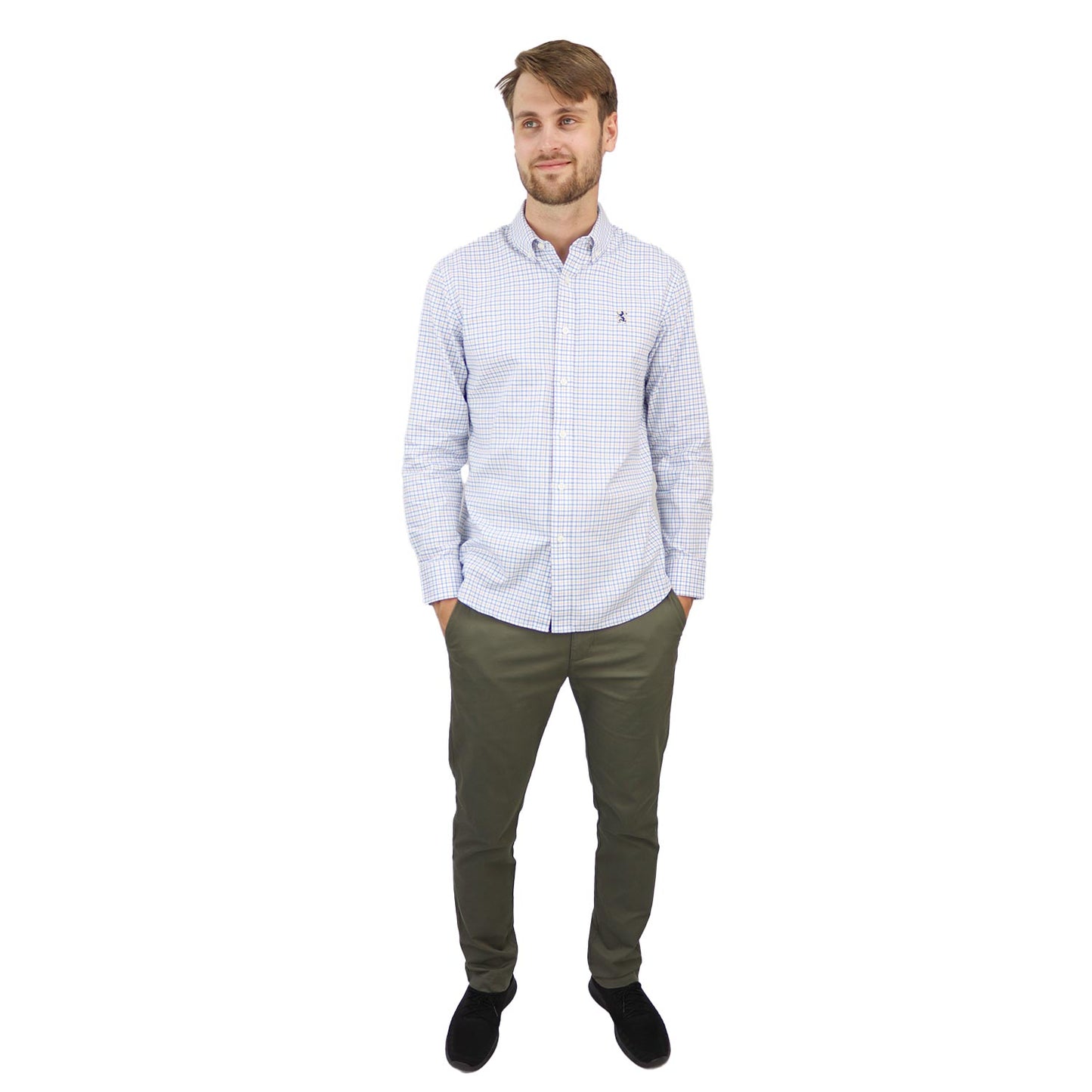 Men's Shirt With Small Lion Embroidery