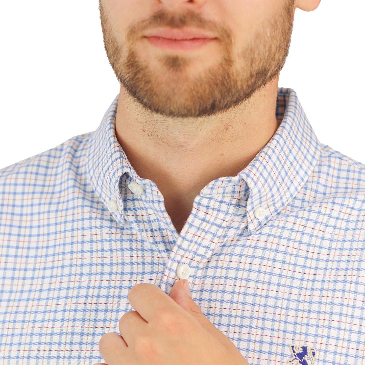 Men's Shirt With Small Lion Embroidery
