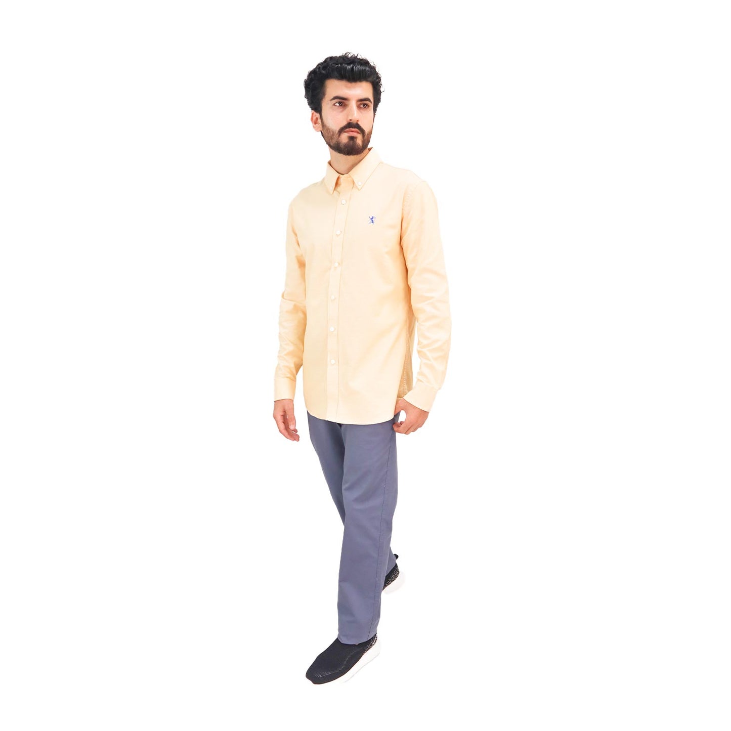 Men's Shirt With Small Lion Embroidery