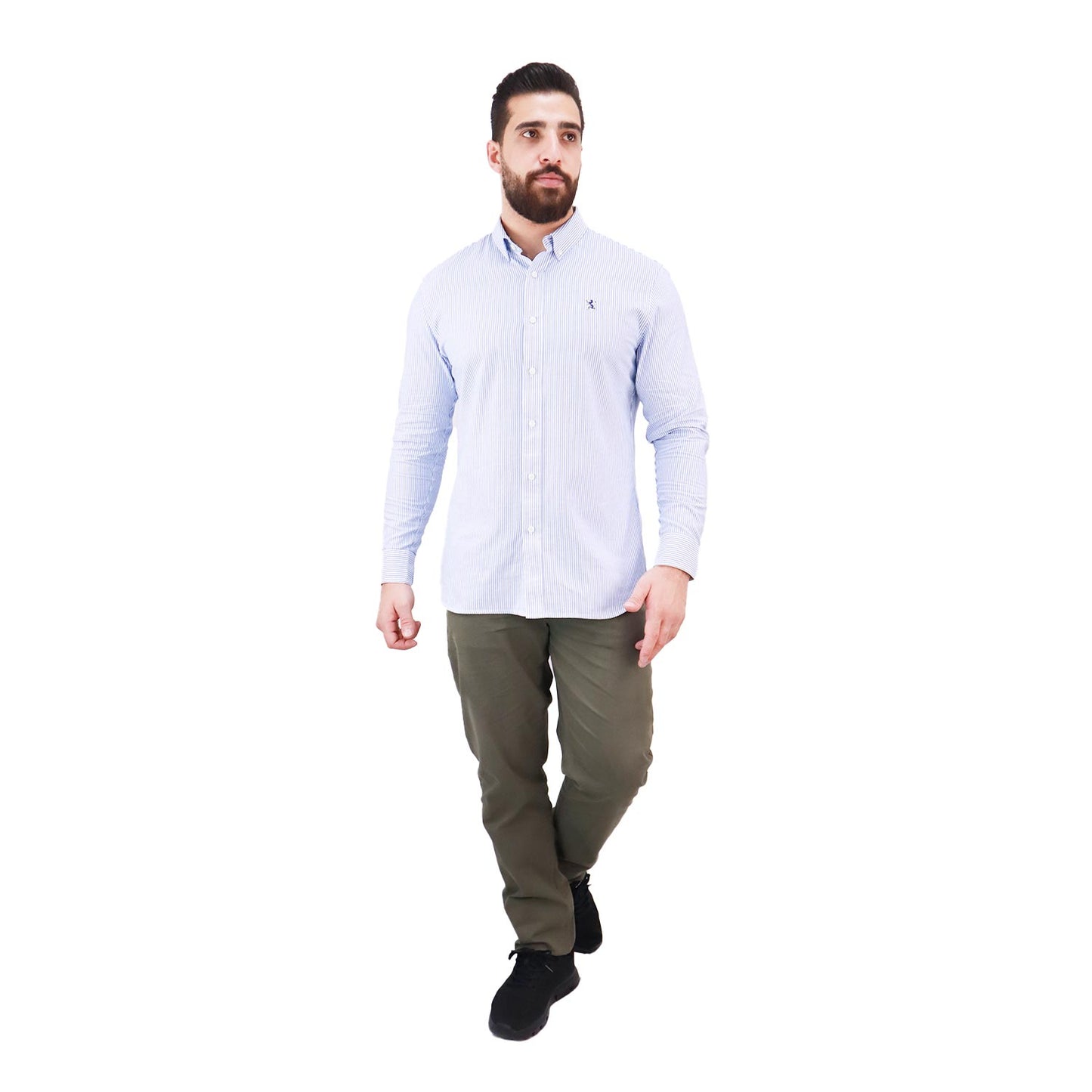 Men's Shirt With Small Lion Embroidery