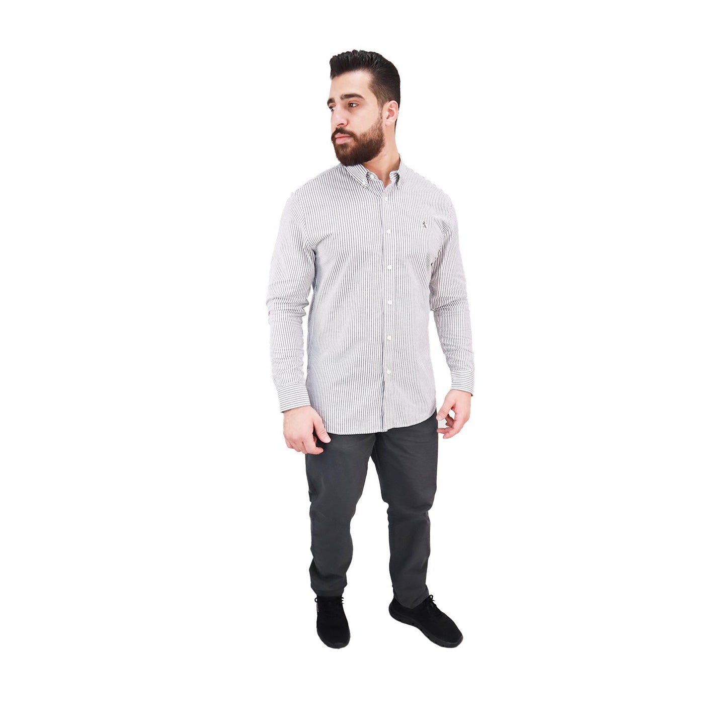 Men's Shirt With Small Lion Embroidery