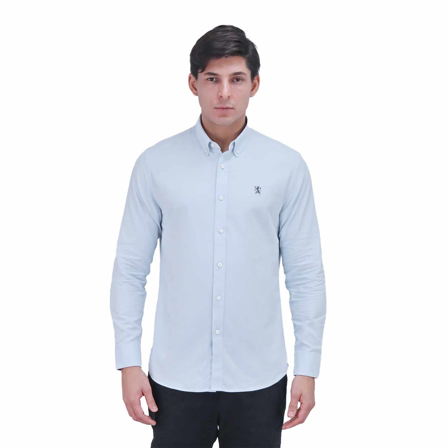 Men's Shirt With Small Lion Embroidery
