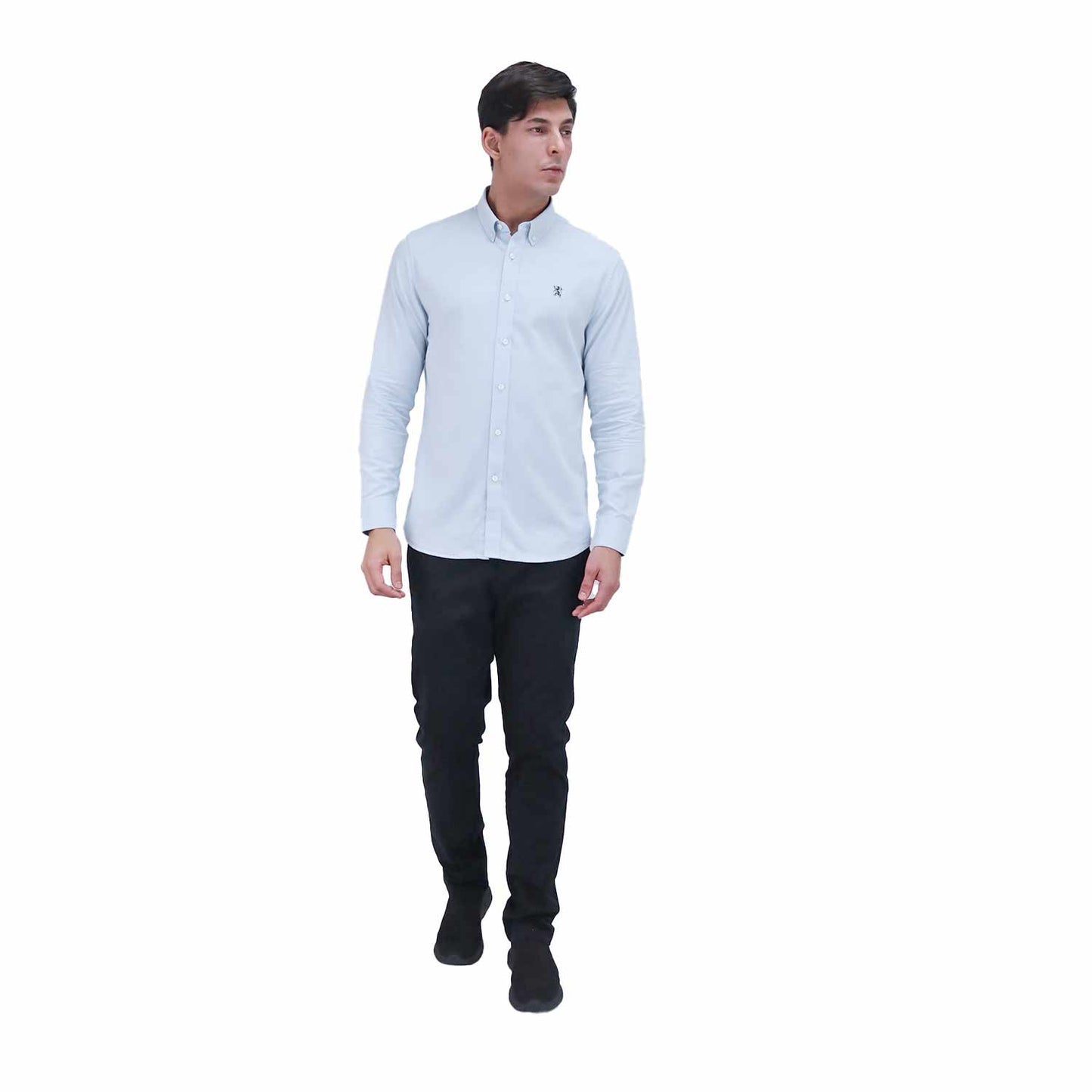 Men's Shirt With Small Lion Embroidery