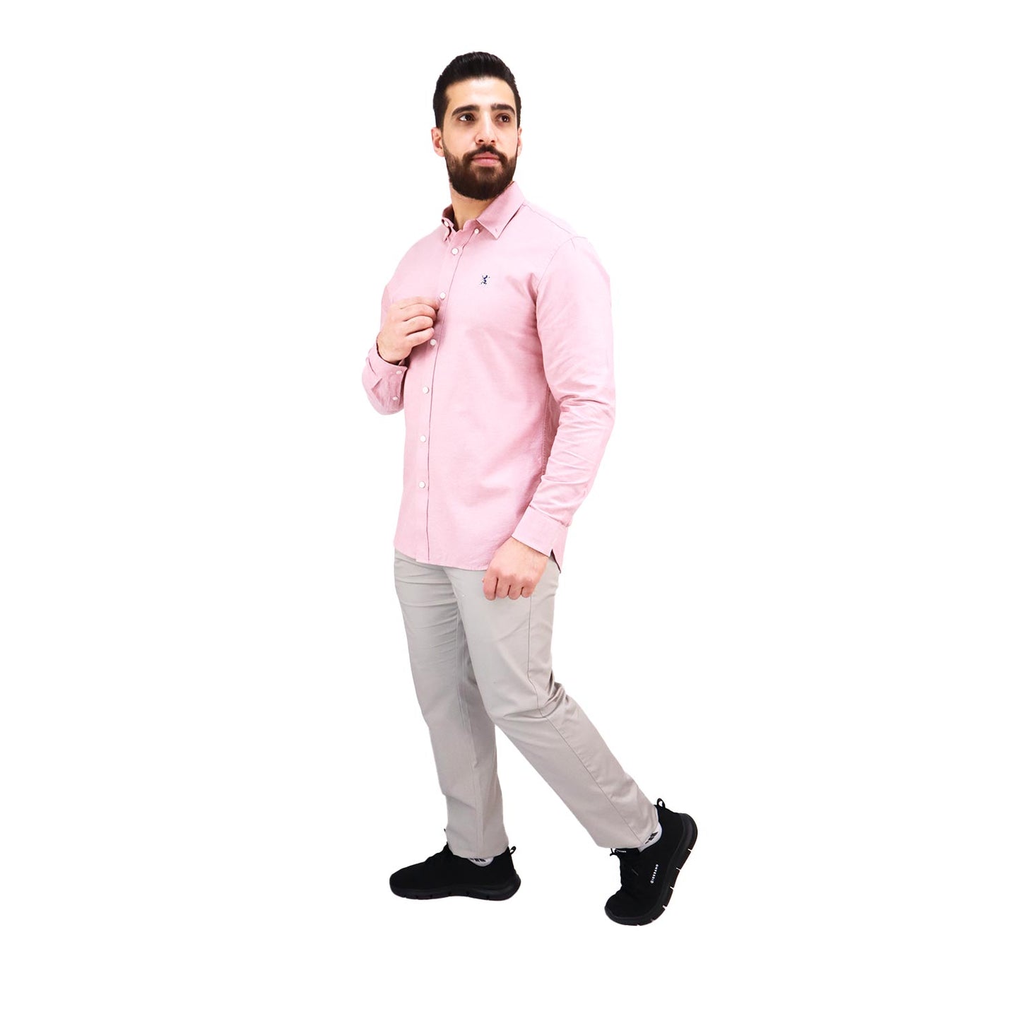 Men's Shirt With Small Lion Embroidery