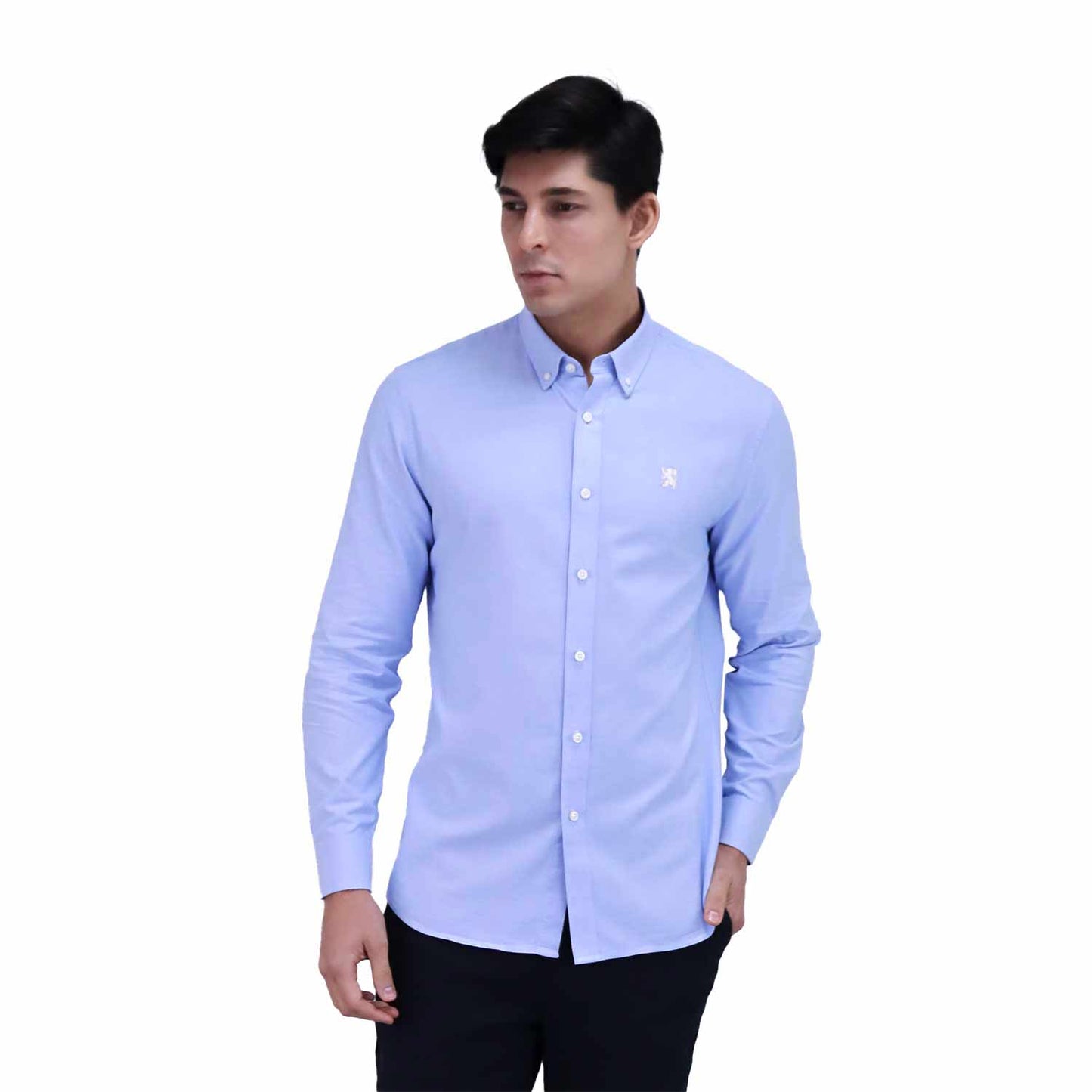 Men's Shirt With Small Lion Embroidery