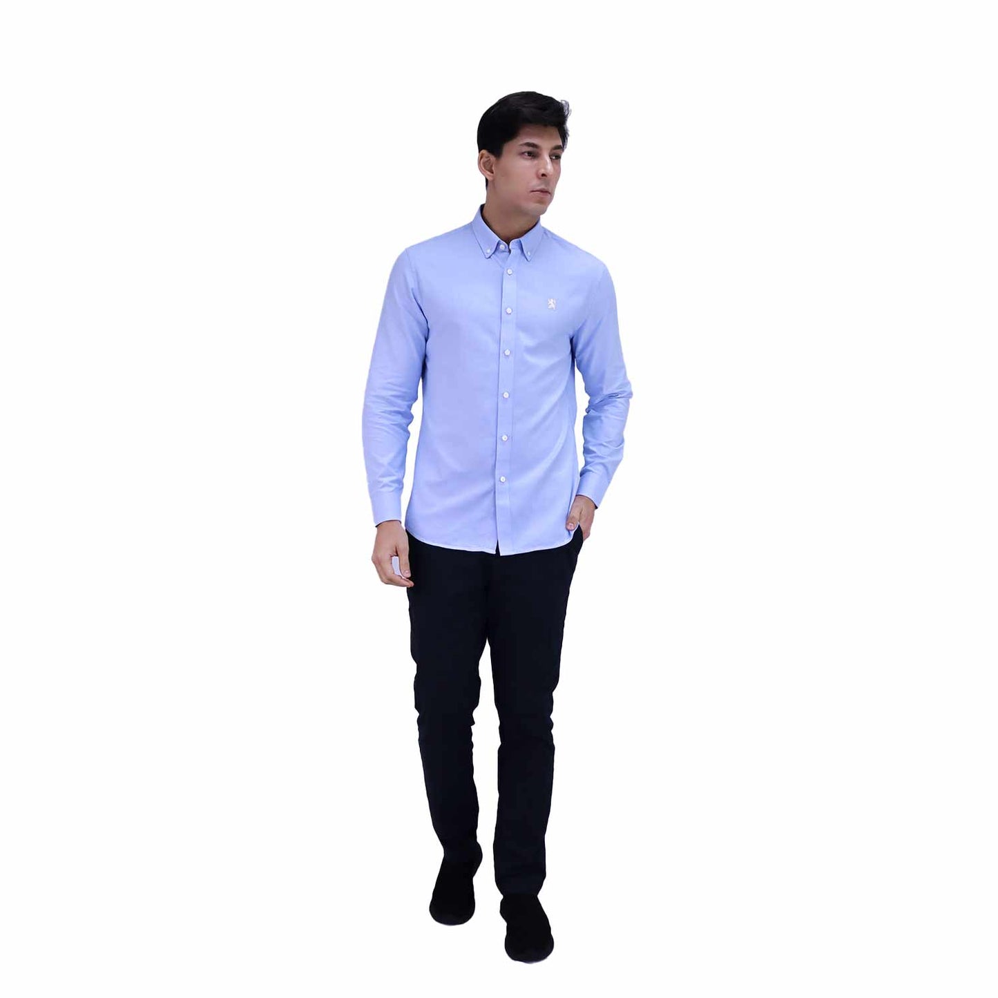 Men's Shirt With Small Lion Embroidery