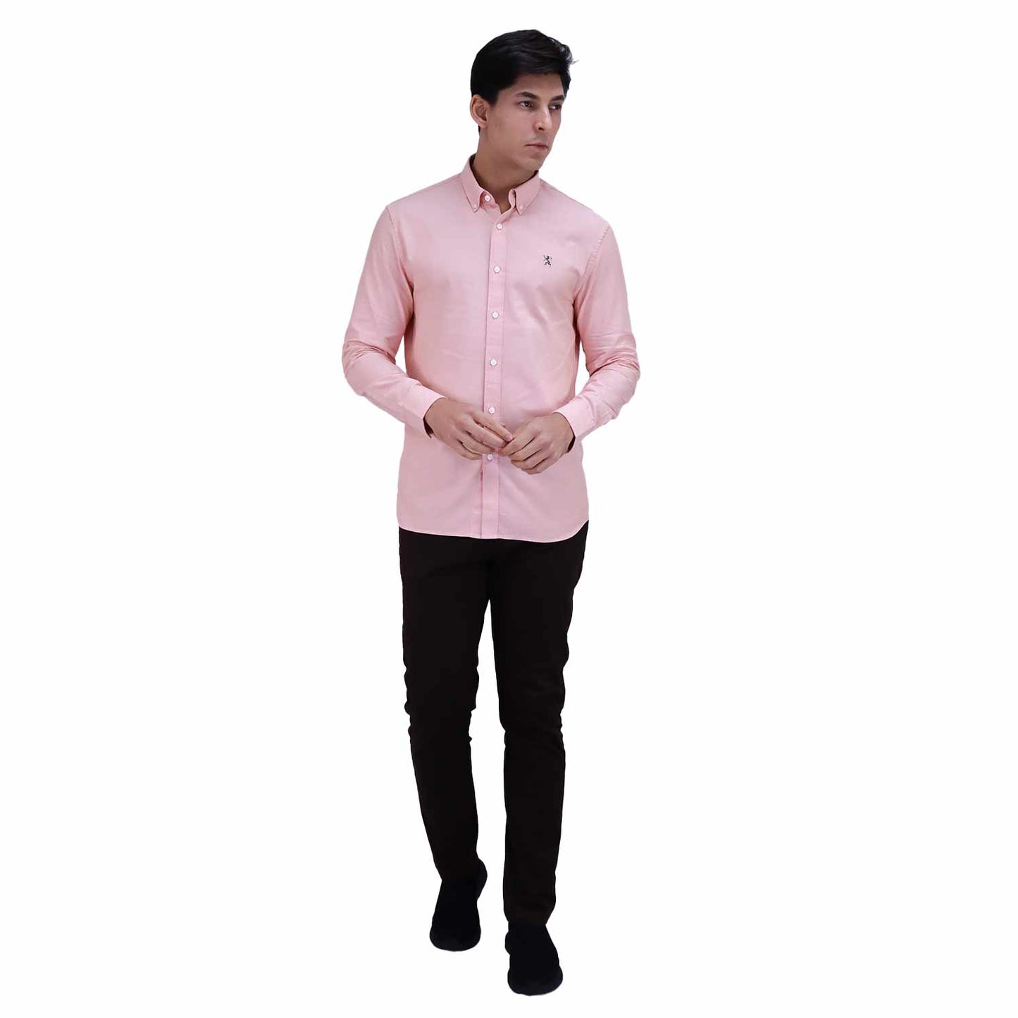Men's Shirt With Small Lion Embroidery