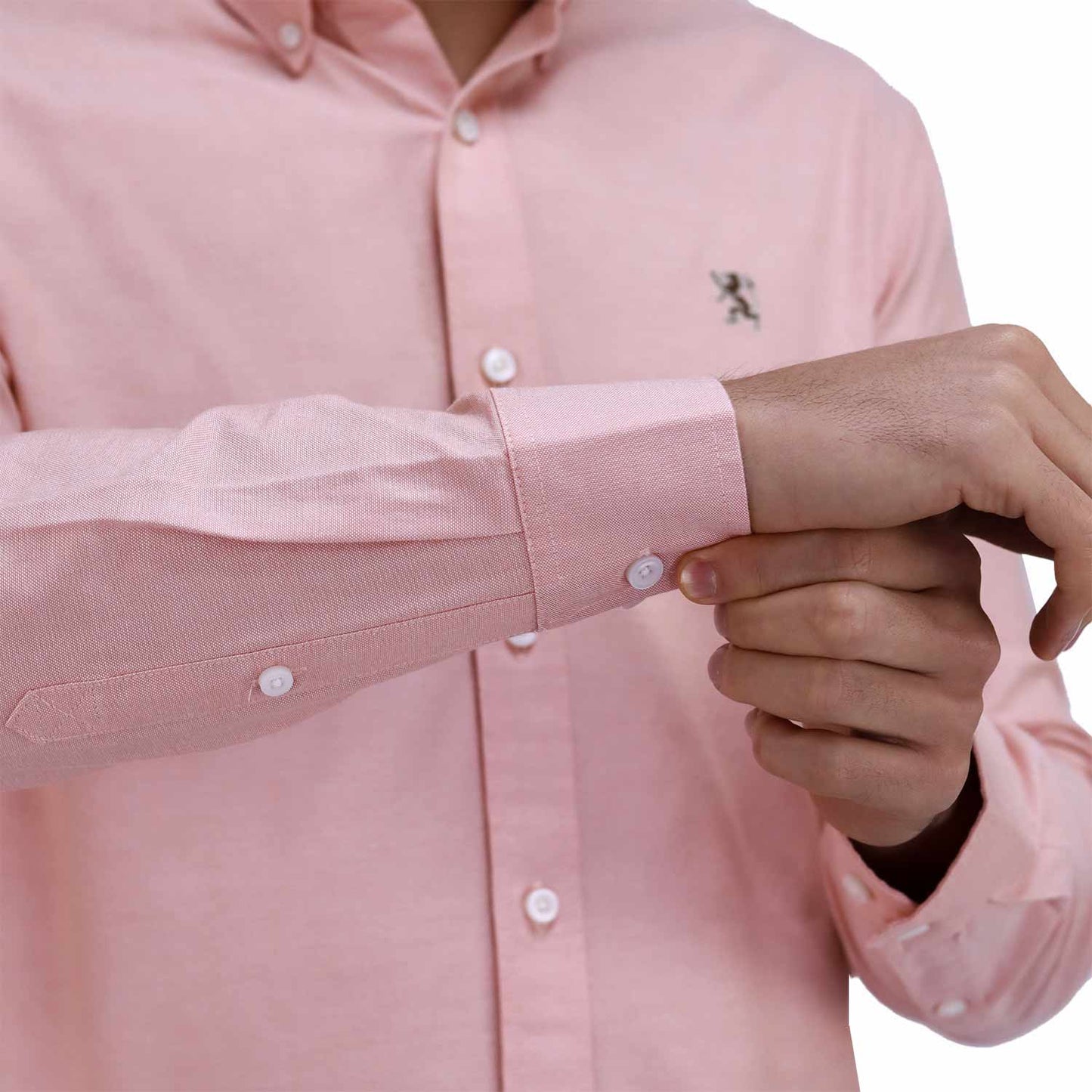 Men's Shirt With Small Lion Embroidery