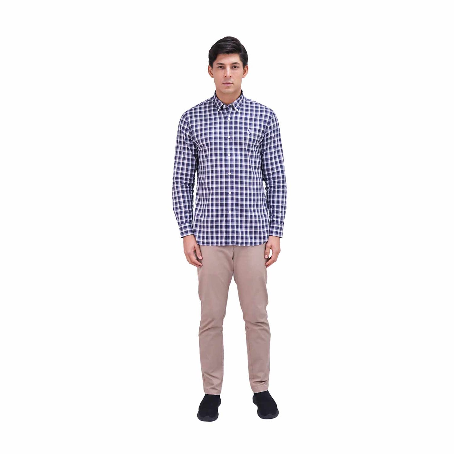 Men's Shirt With Small Lion Embroidery