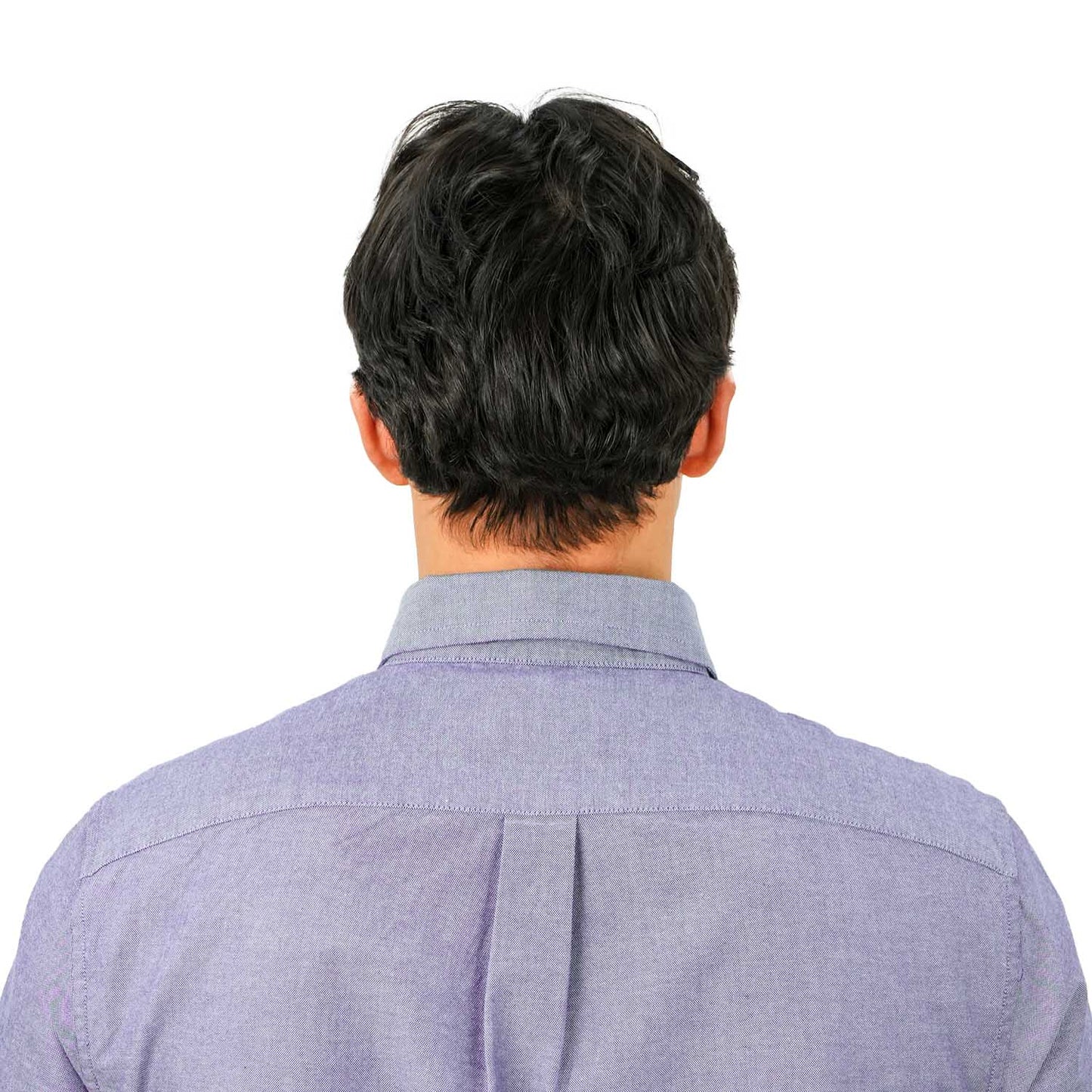 Men's Cotton Oxford Shirt - Small Lion Embroidery, Slim Fit, Full Button