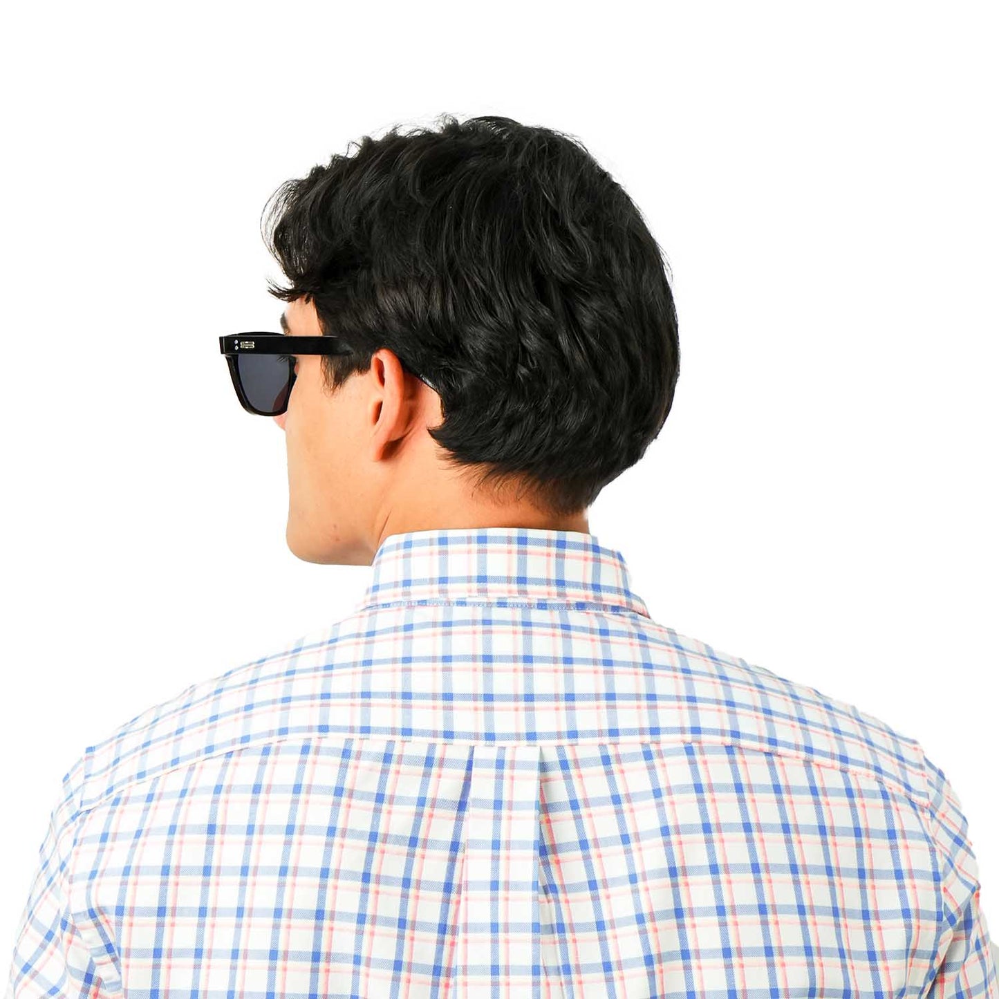Men's Cotton Oxford Shirt - Small Lion Embroidery, Slim Fit, Full Button