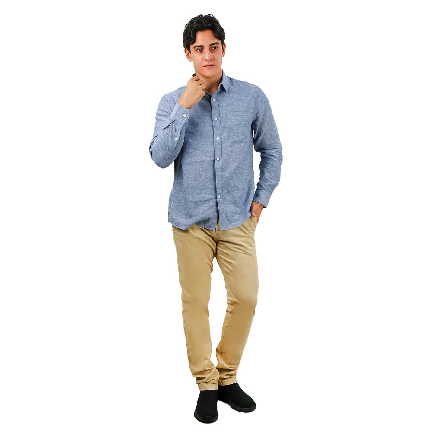 Men's Linen Cotton Poplin Shirt
