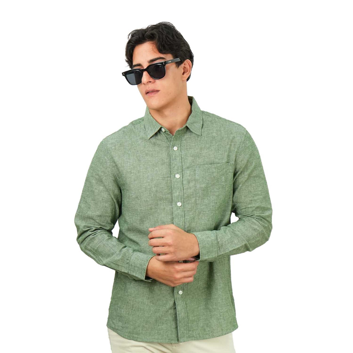 Men's Linen Cotton Poplin Shirt