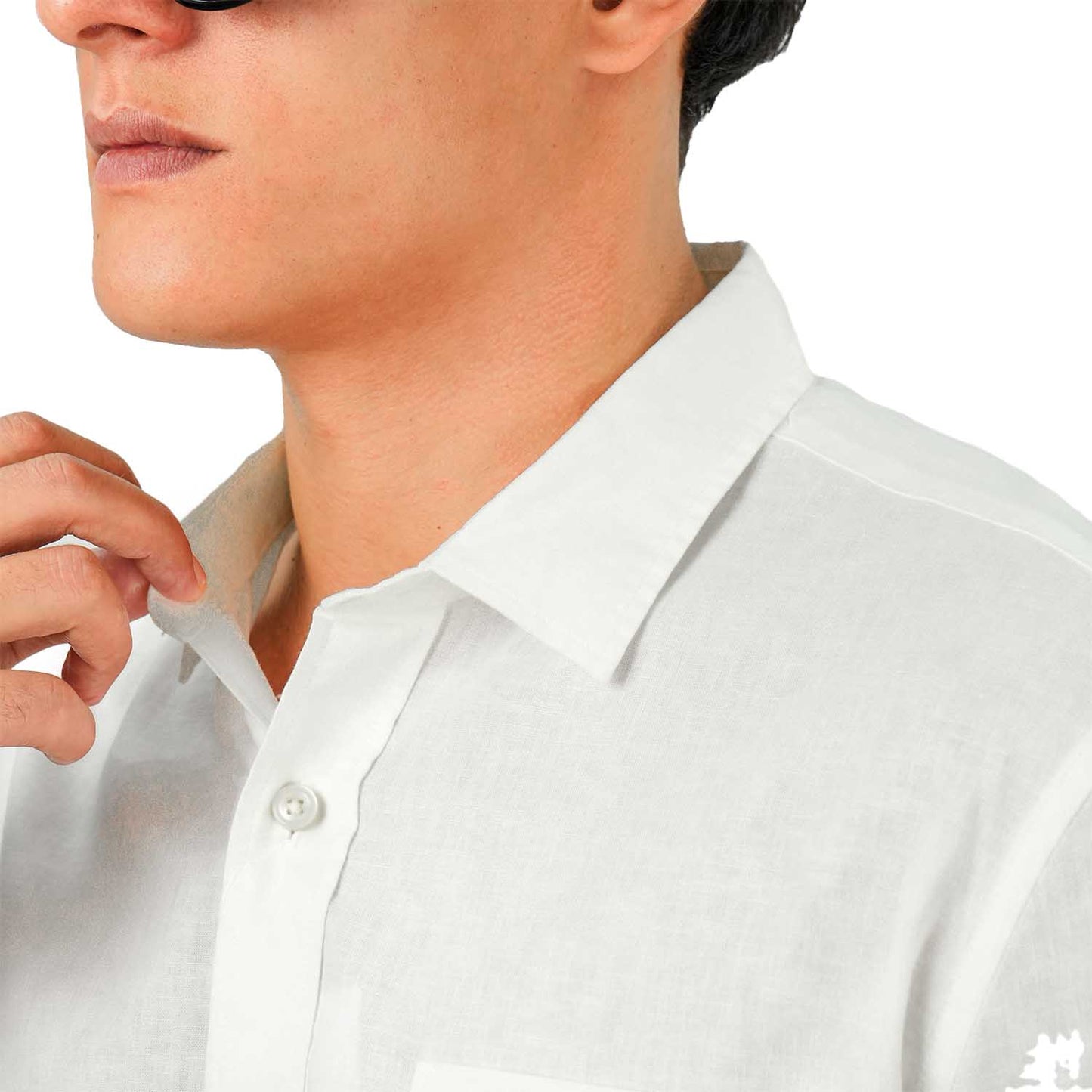 Men's Linen Cotton Poplin Short Sleeve Shirt