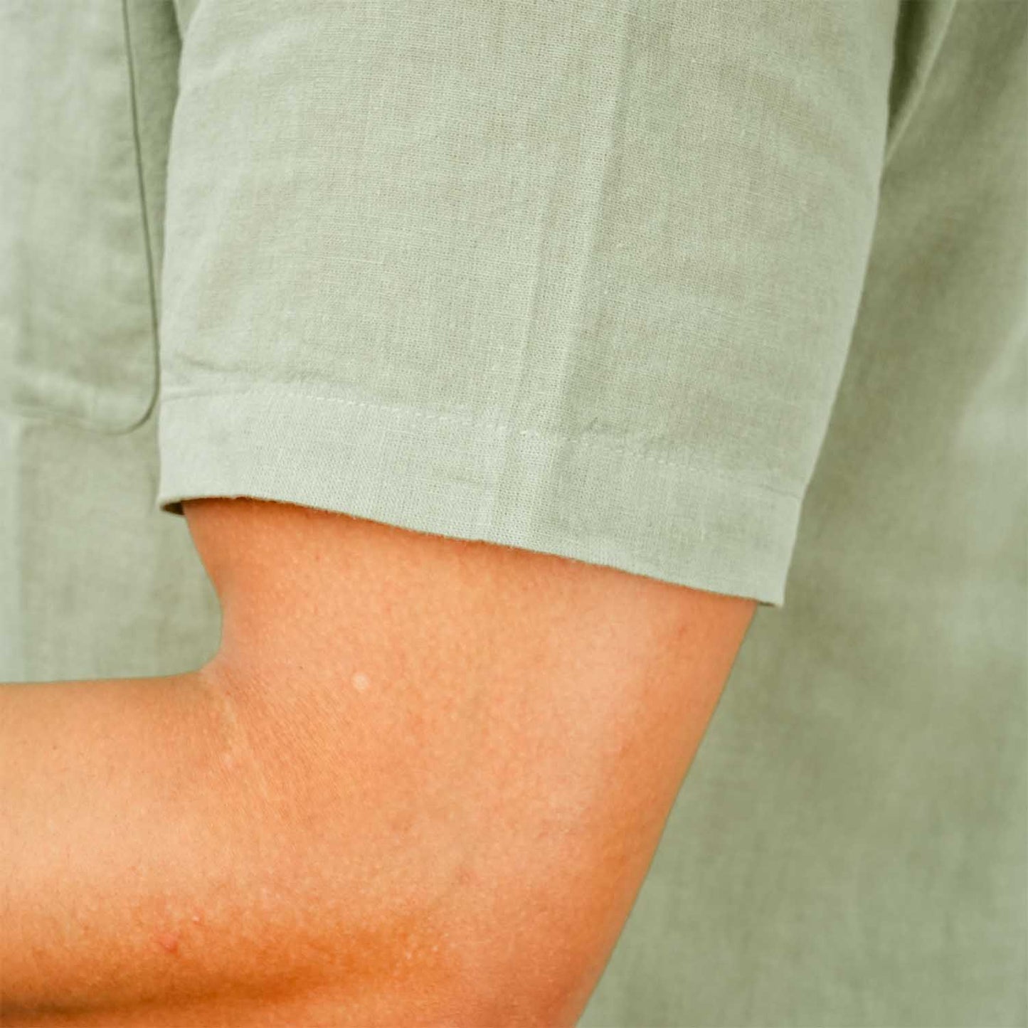 Men's Linen Cotton Poplin Short Sleeve Shirt