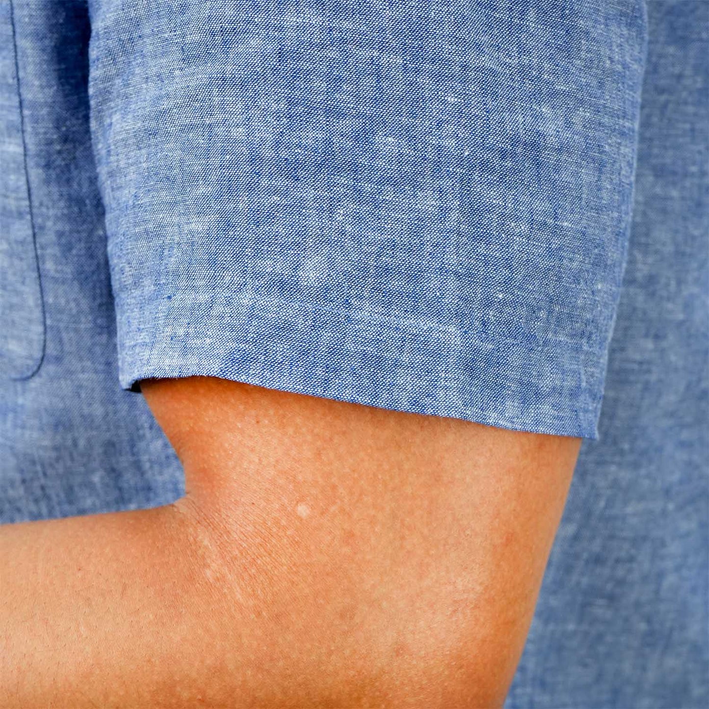 Men's Linen Cotton Poplin Short Sleeve Shirt