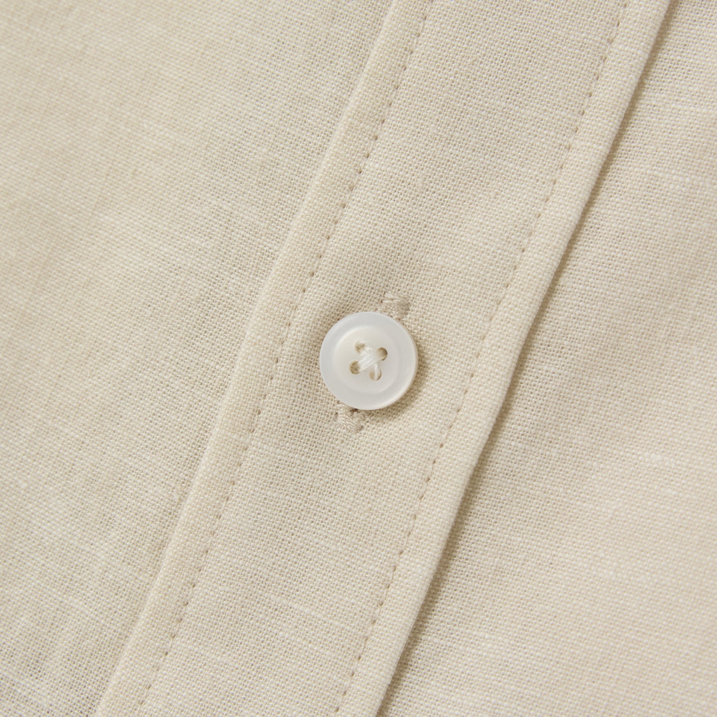 Men's Linen Poplin Blend Stand Collar Shirt