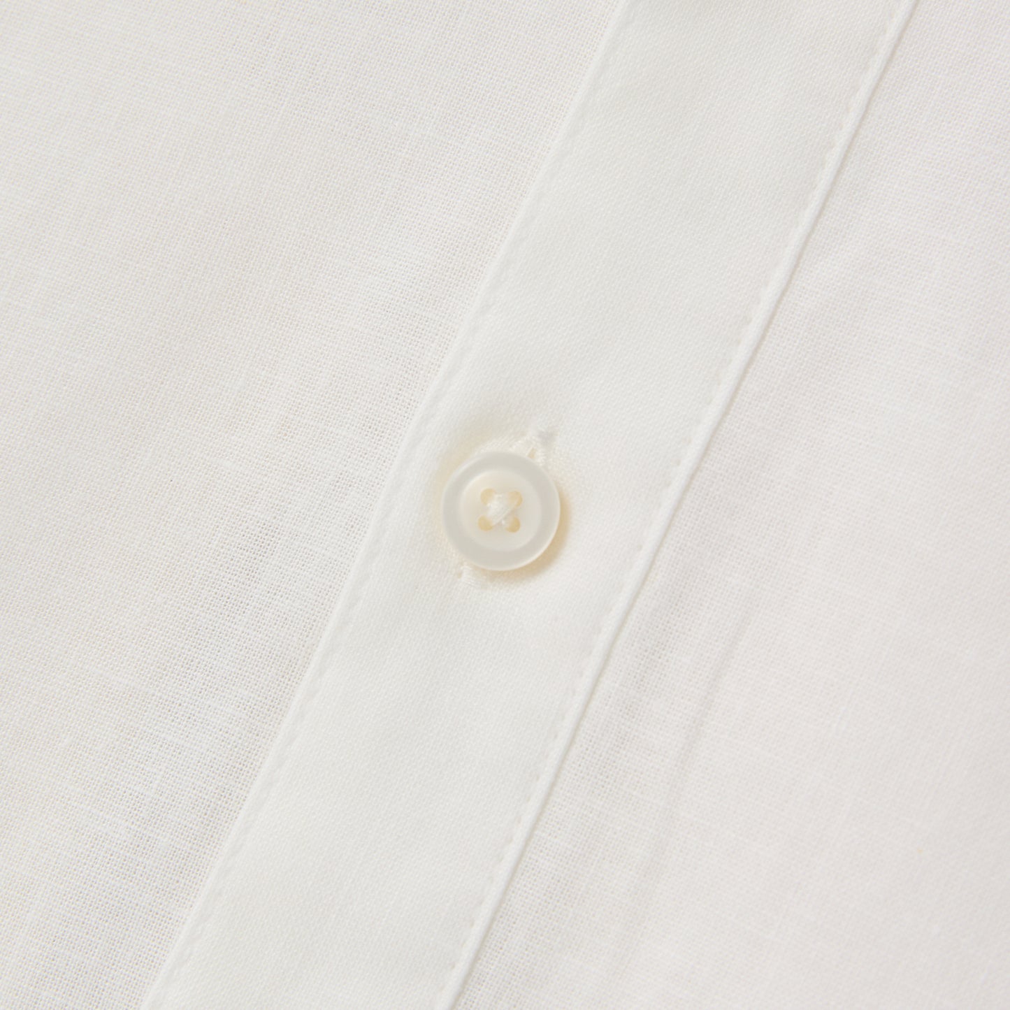 Men's Linen Cotton Poplin Shirt | Slim Fit, Band Collar