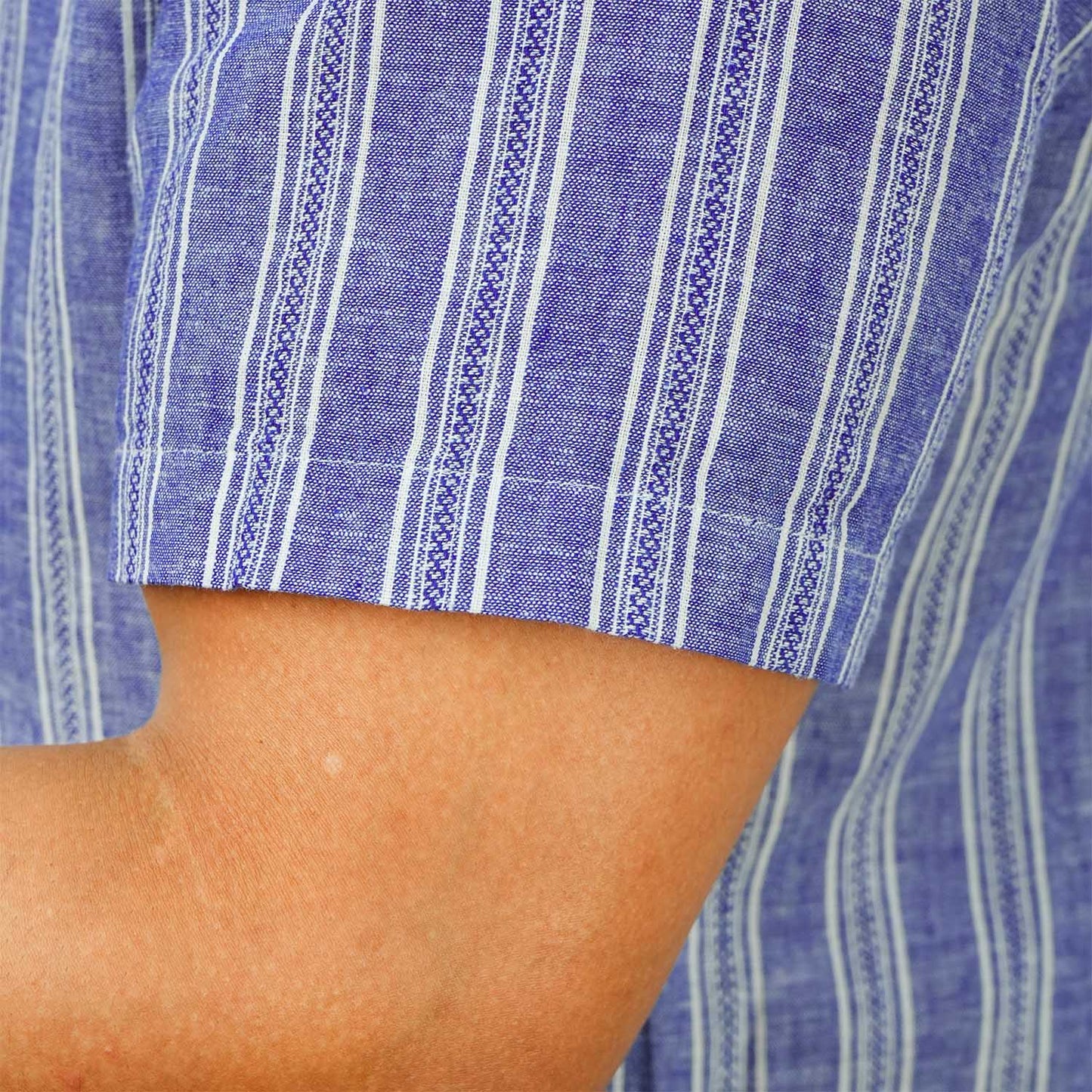 Men's Linen Cotton Poplin Band Collar Shirt | Slim Fit Summer Style