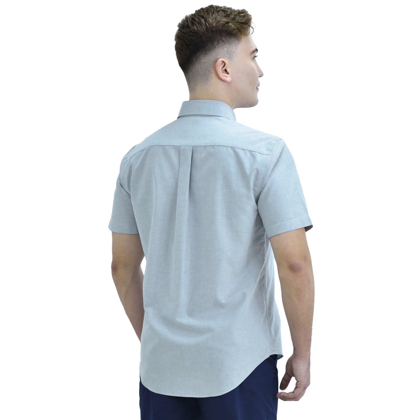 Men's Wrinkle Free Cotton Oxford Short Sleeve Shirt
