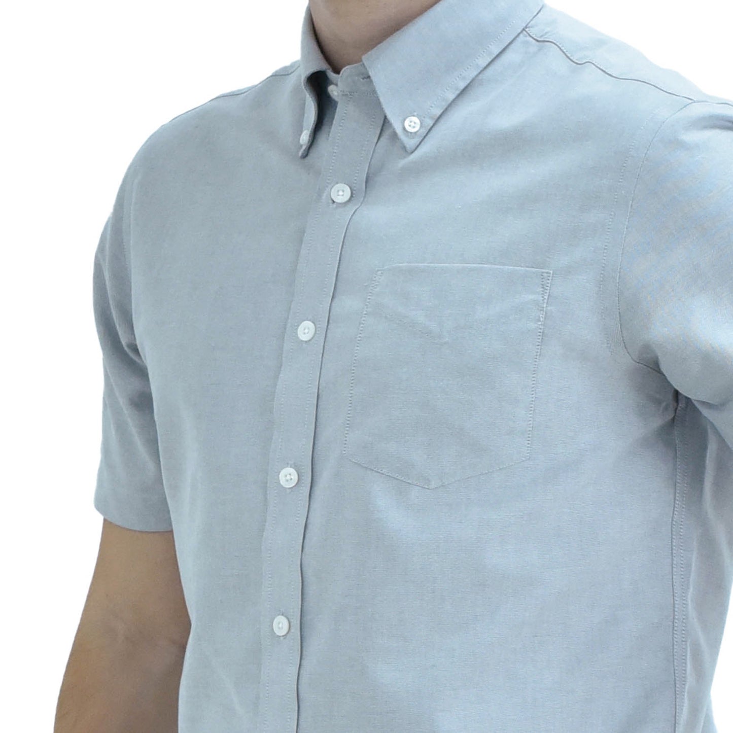 Men's Wrinkle Free Cotton Oxford Short Sleeve Shirt