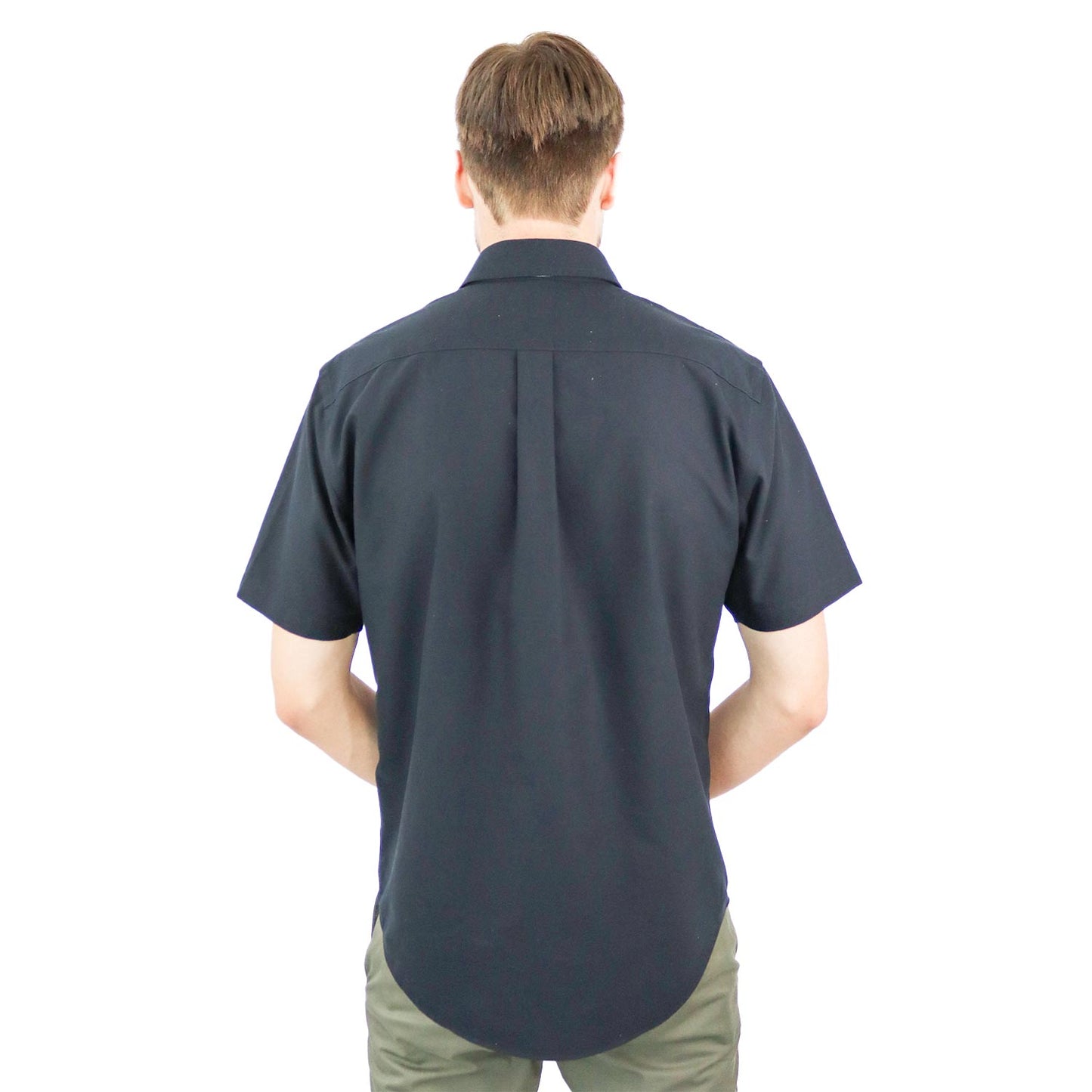 Men's Wrinkle Free Cotton Oxford Short Sleeve Shirt