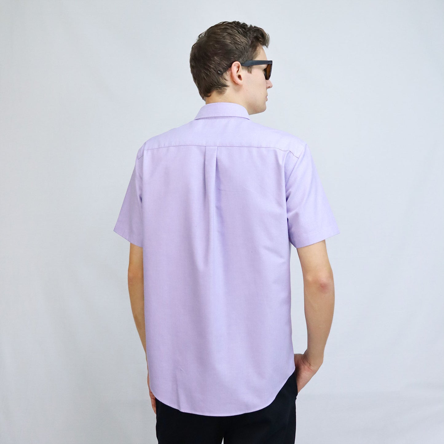 Men's Wrinkle Free Cotton Oxford Short Sleeve Shirt
