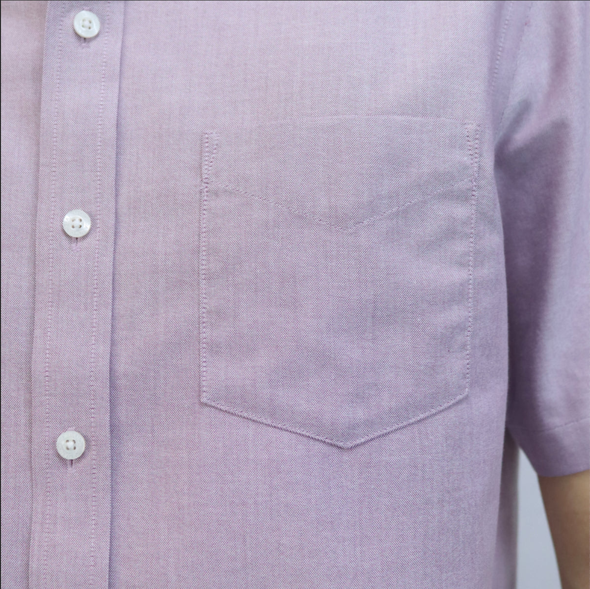 Men's Wrinkle Free Cotton Oxford Short Sleeve Shirt