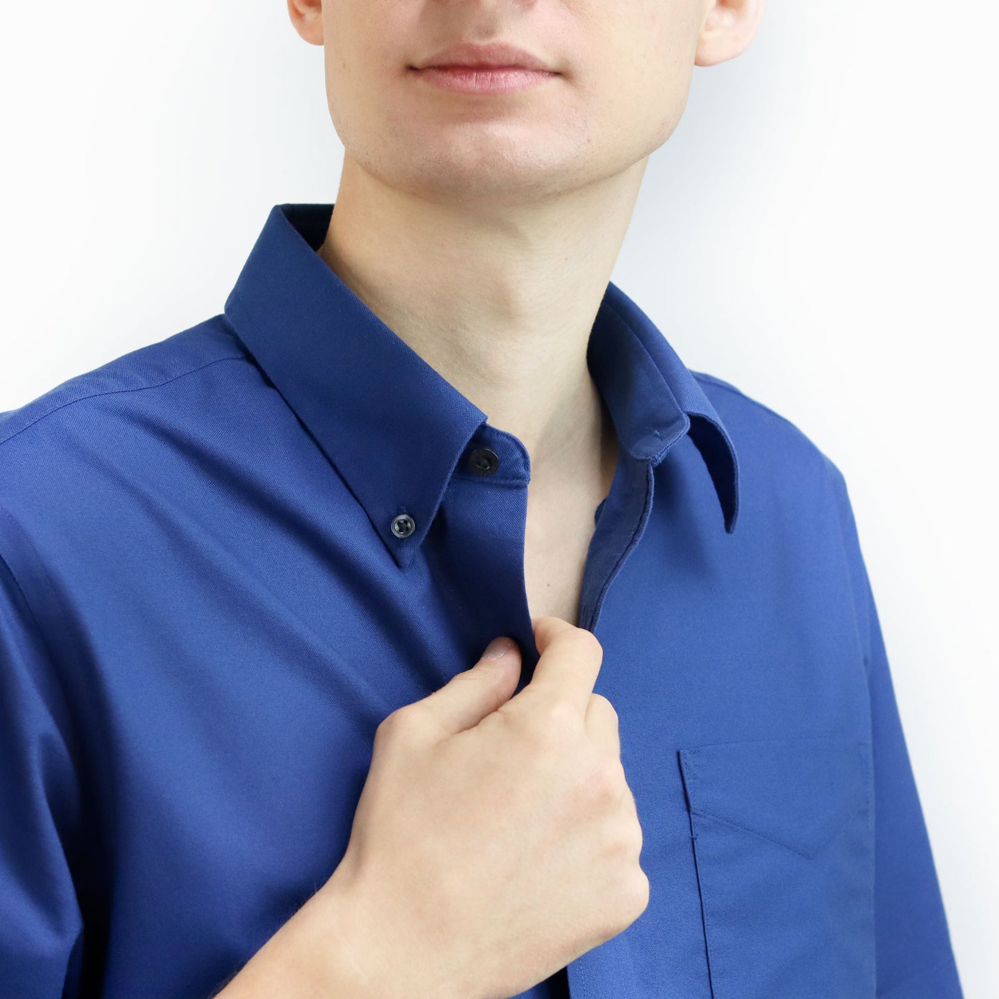 Men's Wrinkle Free Cotton Oxford Short Sleeve Shirt