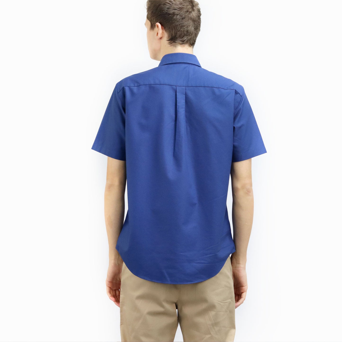 Men's Wrinkle Free Cotton Oxford Short Sleeve Shirt