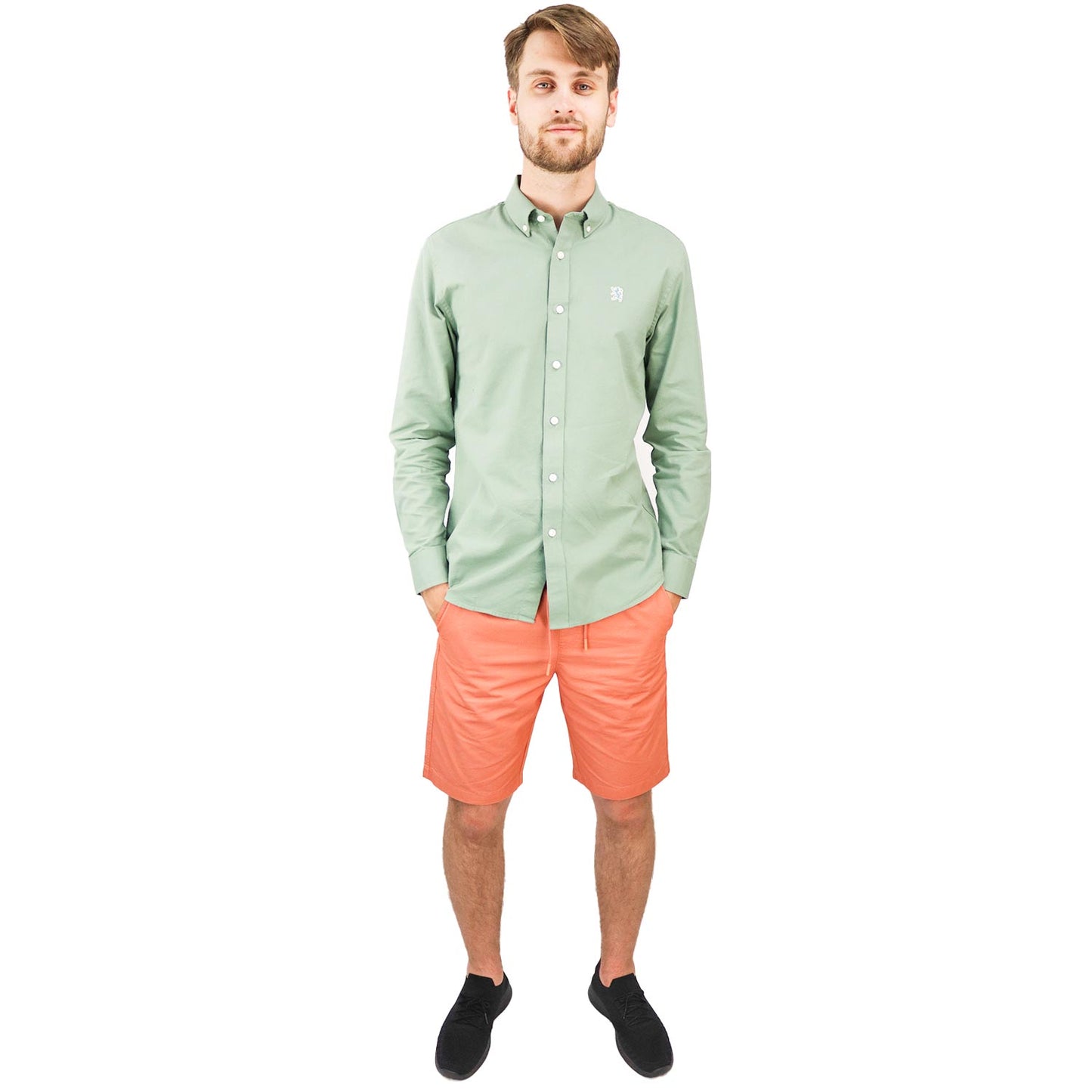 Men's Wrinkle Free Cotton Oxford Short Sleeve Shirt