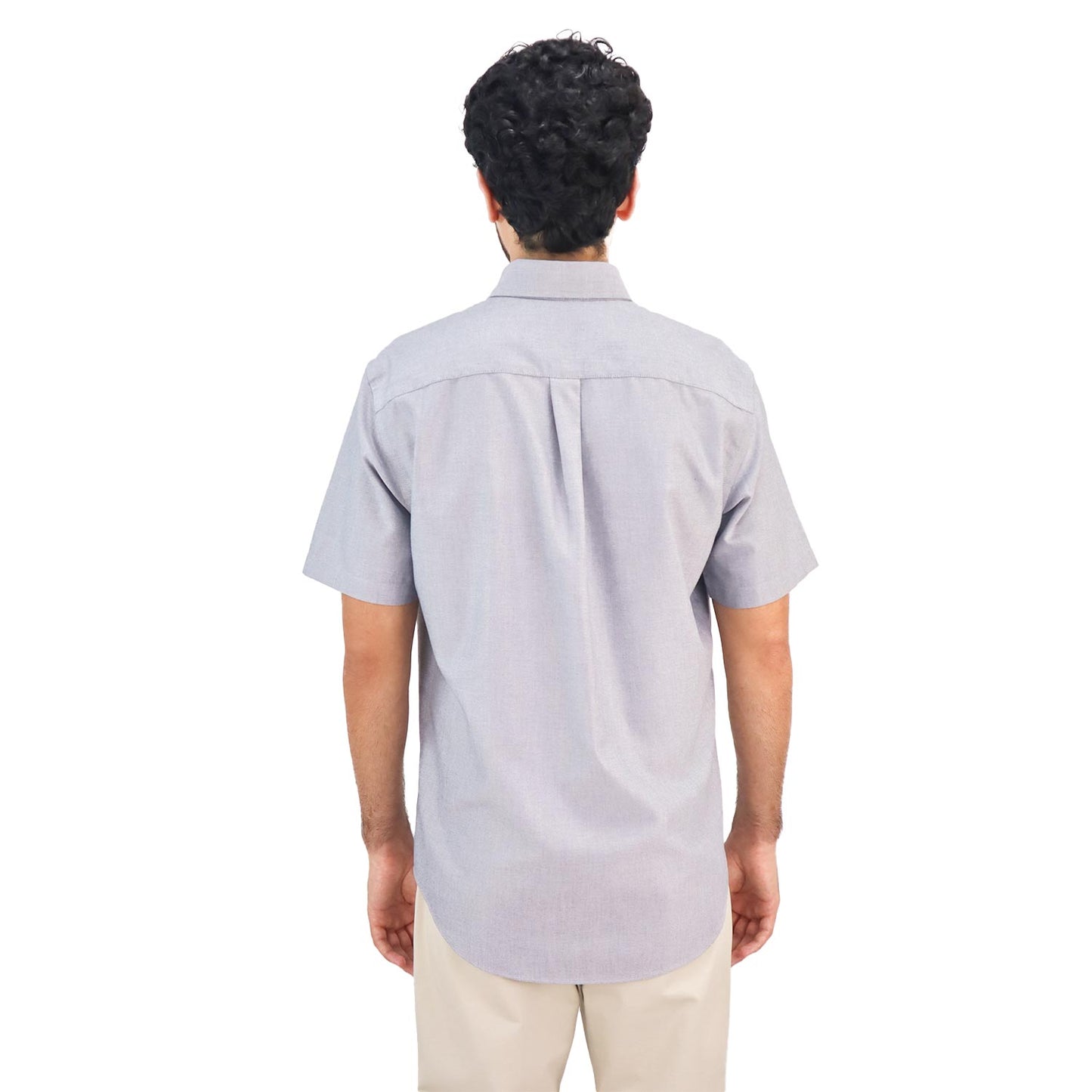 Men's Wrinkle Free Cotton Oxford Short Sleeve Shirt