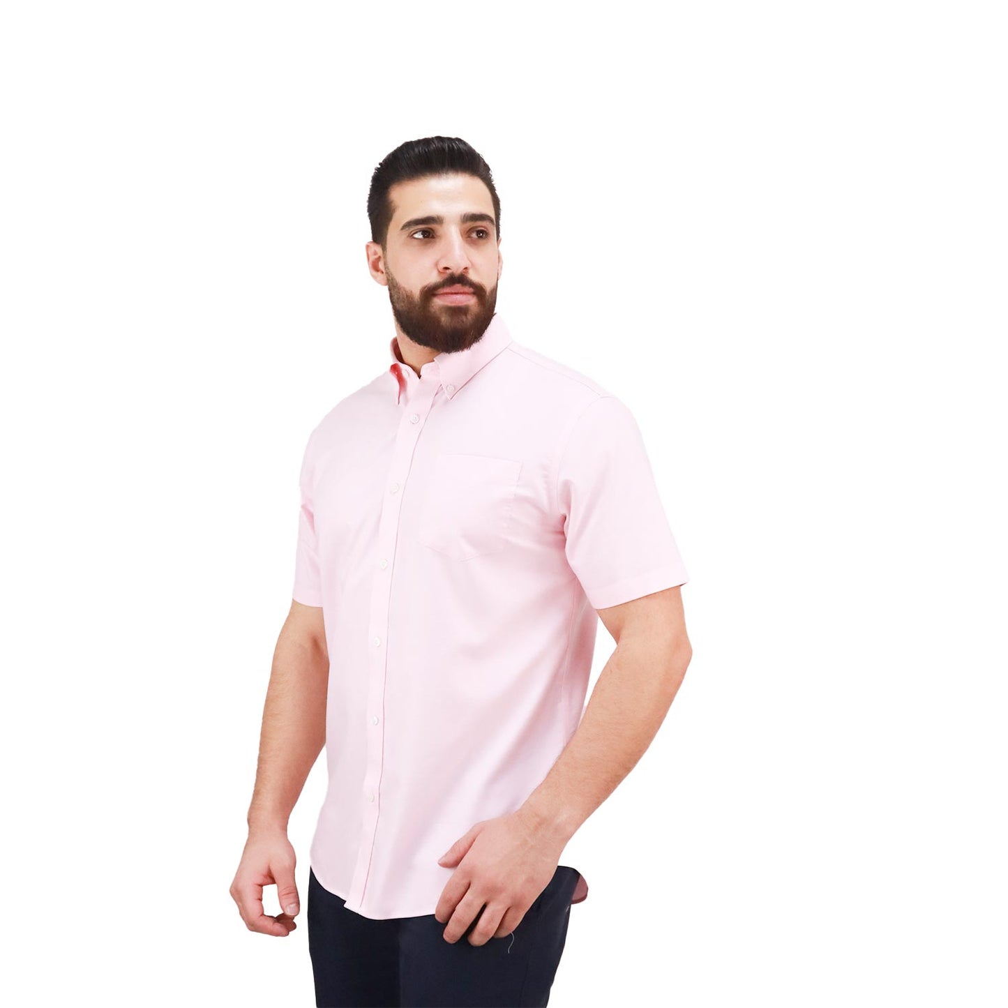 Men's Wrinkle Free Cotton Oxford Short Sleeve Shirt