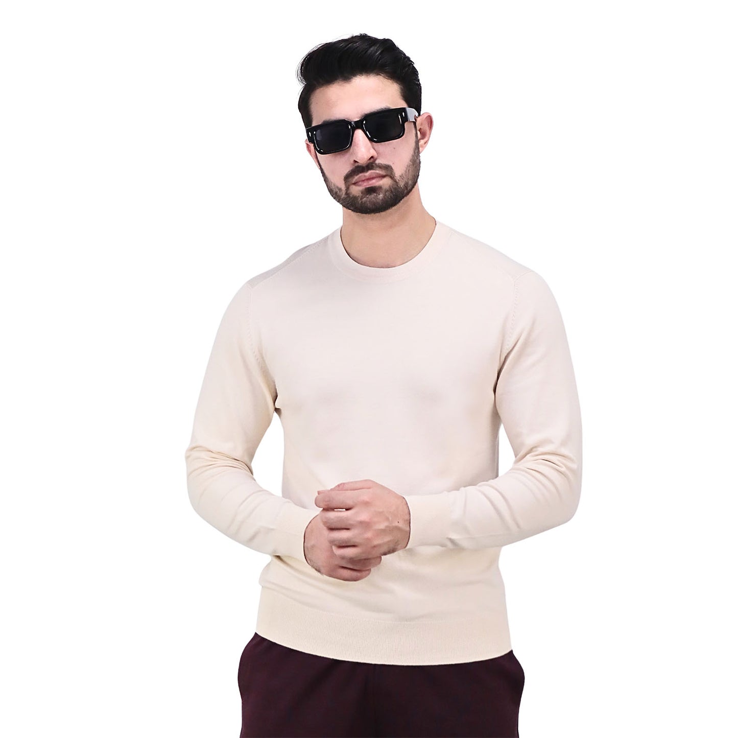 Giordano Men's Viscose Nylon Jersey Pullover | Soft, Comfy, Stylish-Brown