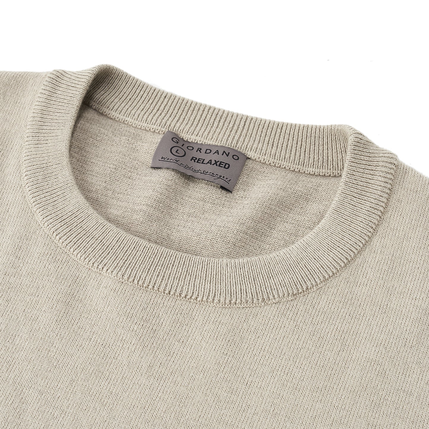 Men's Relaxed Fit Crew Neck Wool Blend Pullover