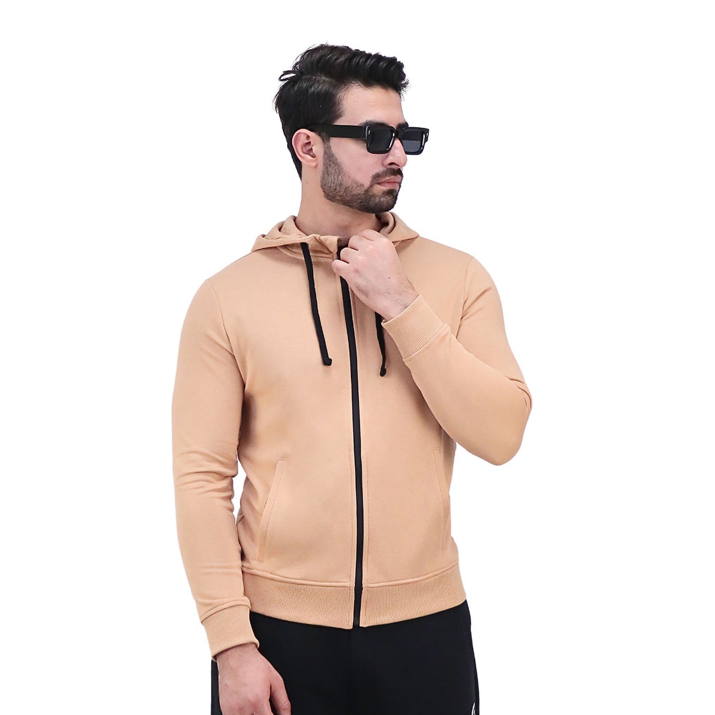 Giordano Men's Slim Fit Hoodie - Comfort & Style-Brown