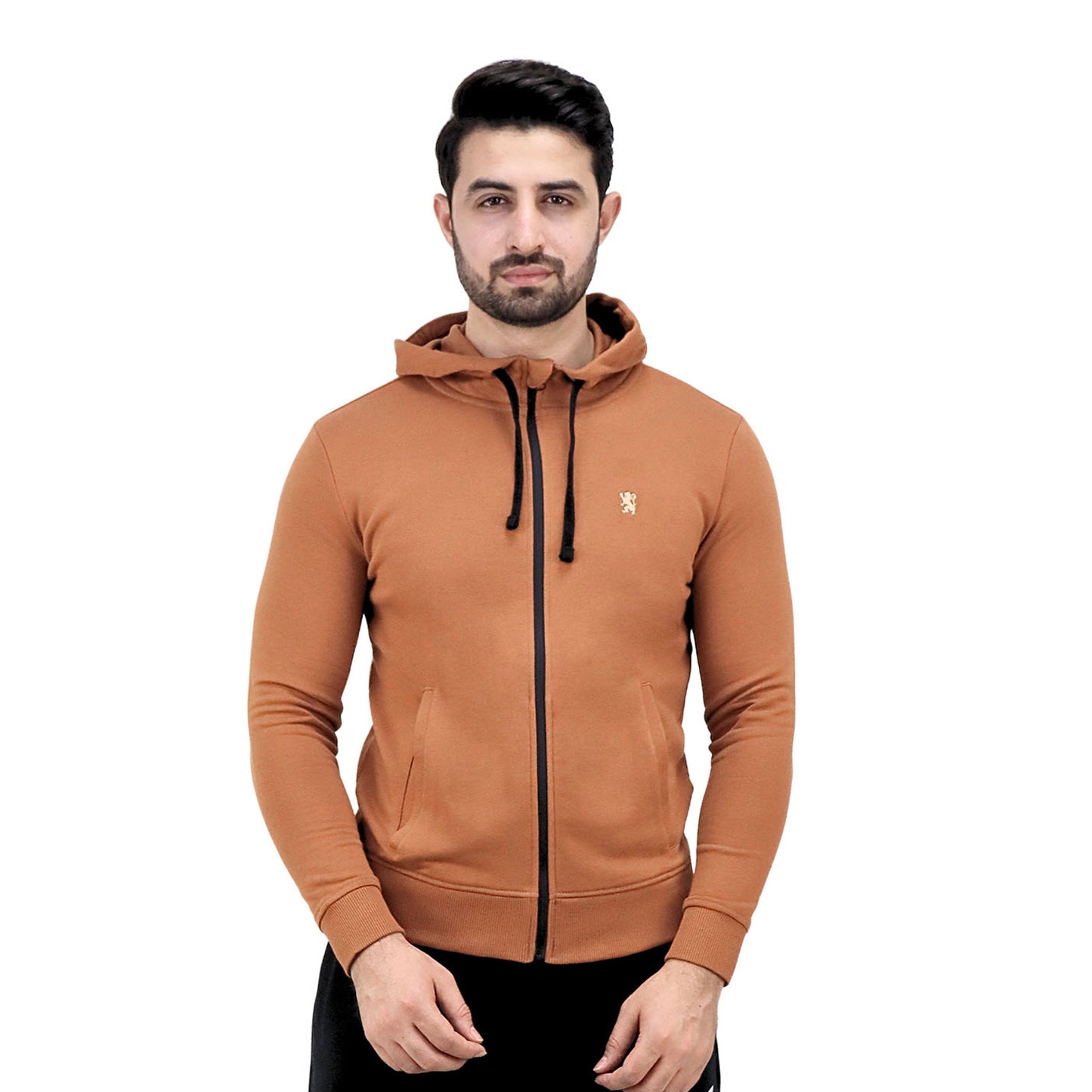 Giordano Men's Slim Fit Hoodie - Comfort & Style-Brown