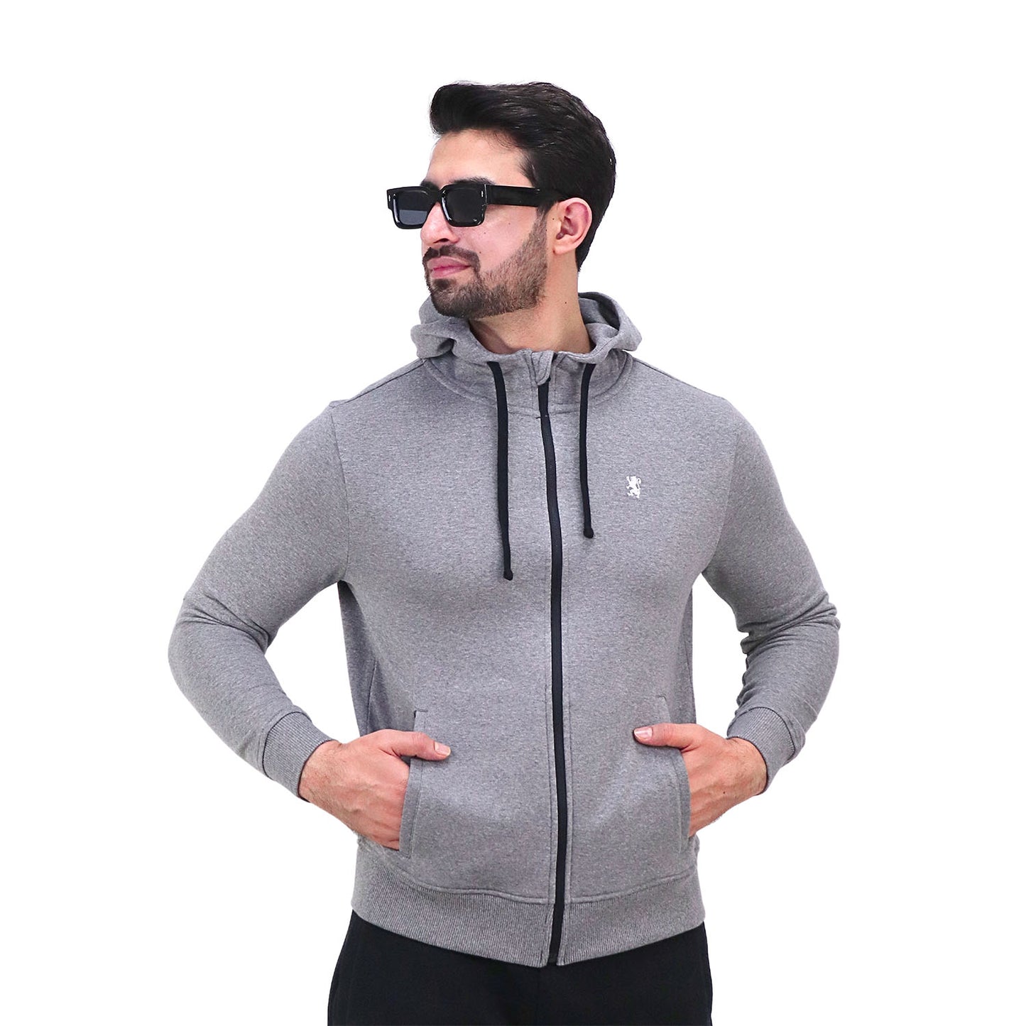 Giordano Men's Slim Fit Hoodie - Comfort & Style-Gray