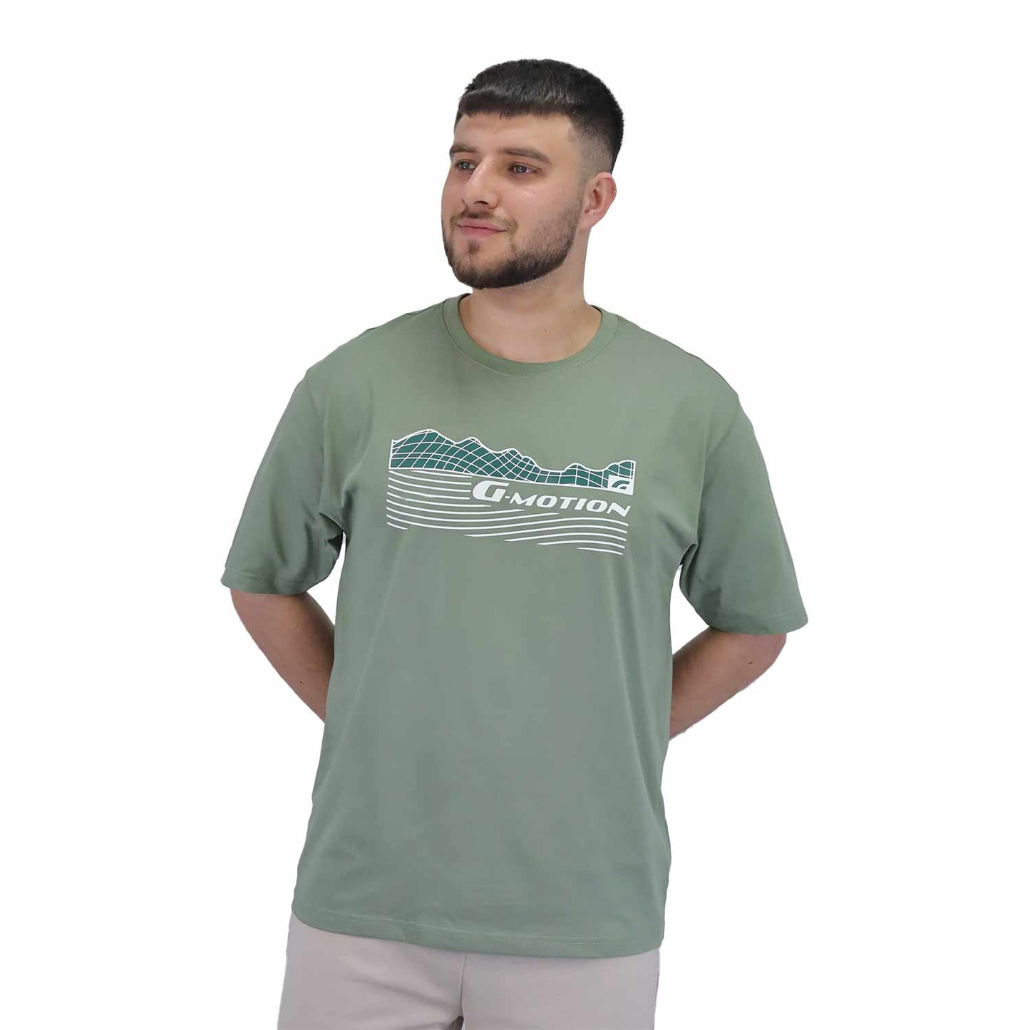 Giordano Men's G-Motion Sorona Printed Tee-Green