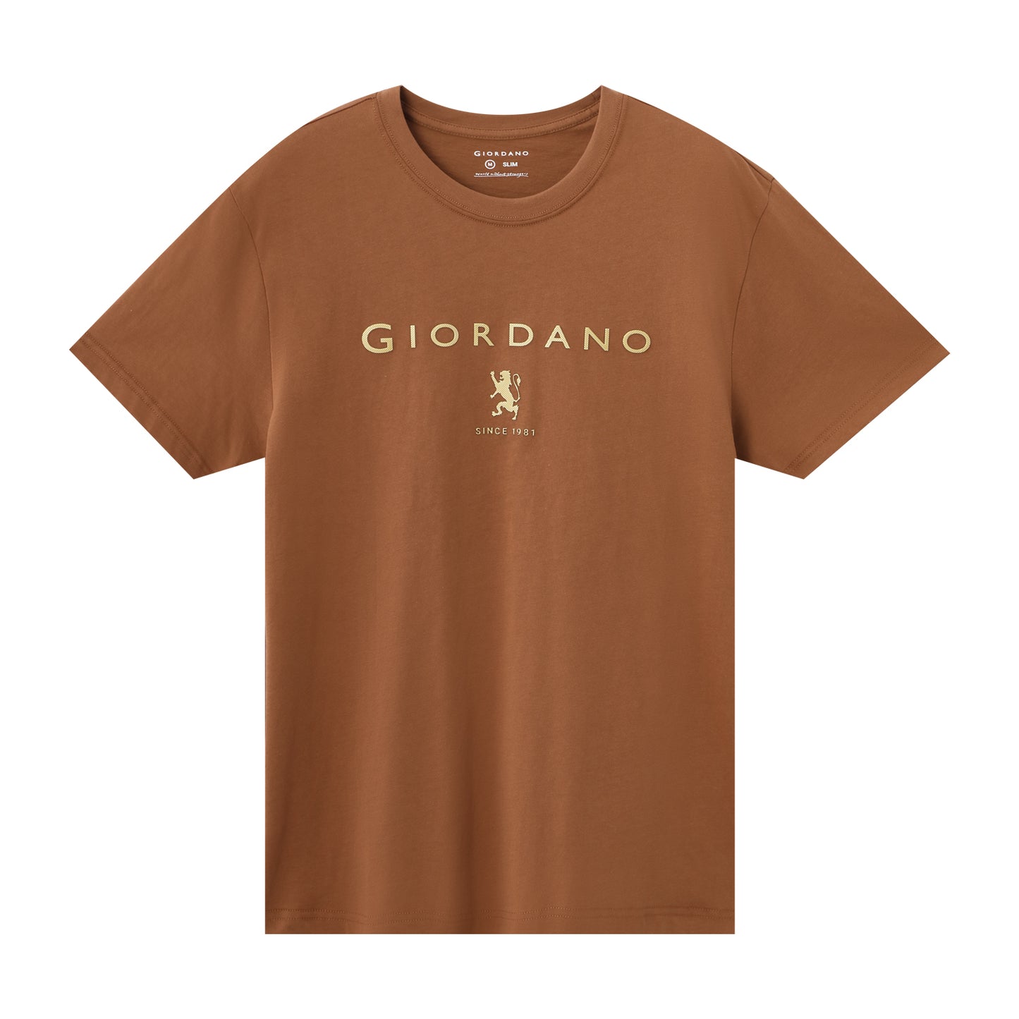 Giordano Men's Short Sleeve Print Tee-Brown