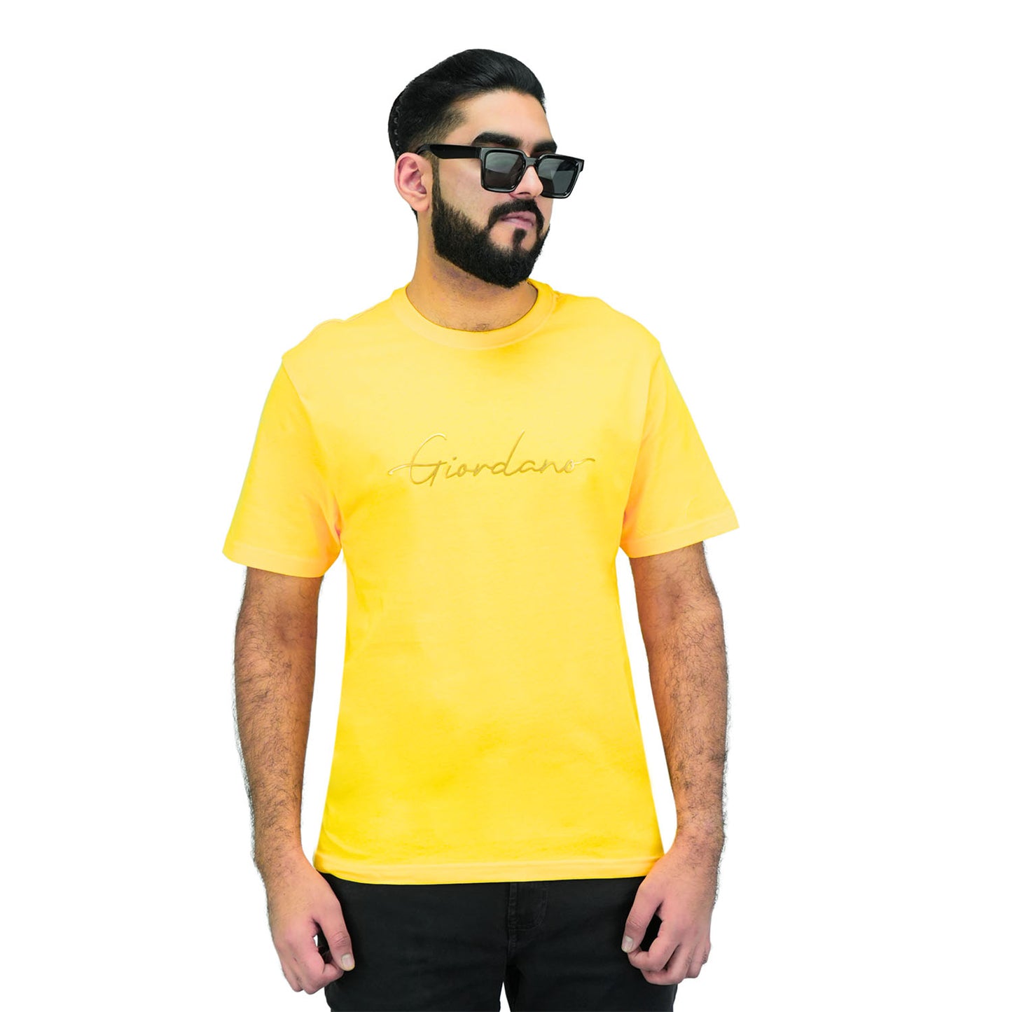 Giordano Men's Print Tee-Yellow