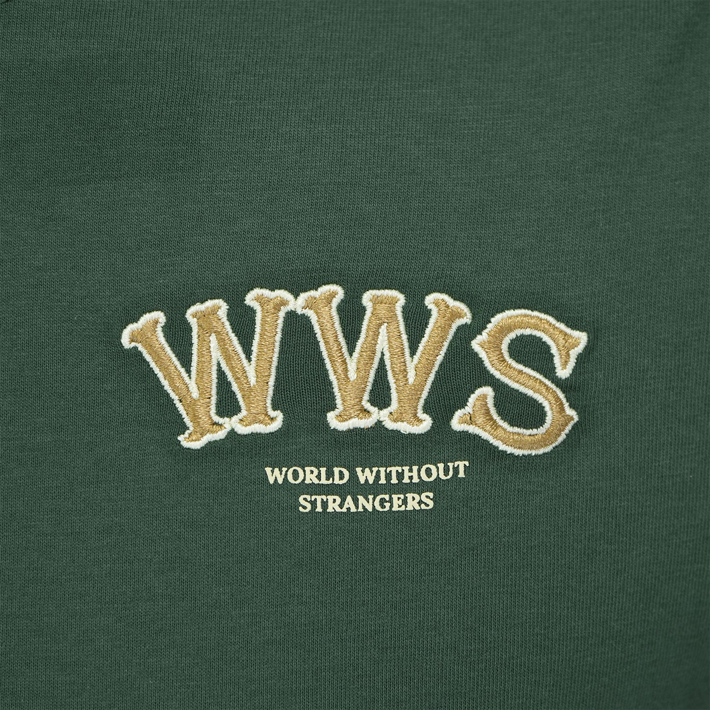 تي شيرت رجالي من القطن الجيرسي بأكمام قصيرة وياقة دائرية وقصة ضيقة وطبعة WWS