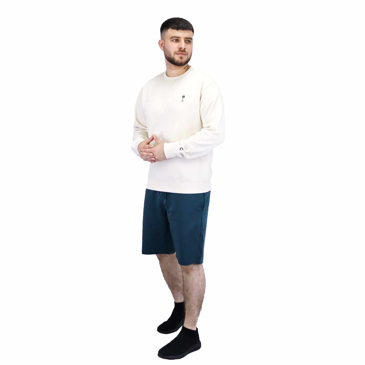 Men's Classic French Terry Crew Neck Long Sleeve Relaxed Fit Print Sweatshirt