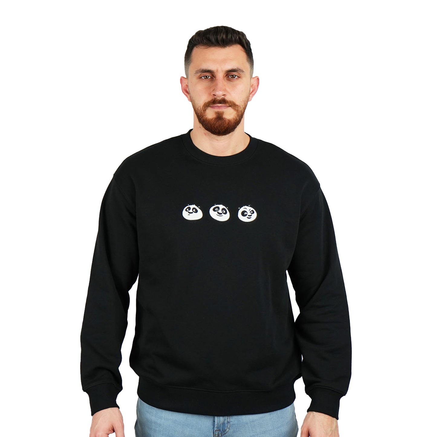 Giordano Men's Kung Fu Panda Sweatshirt-Black