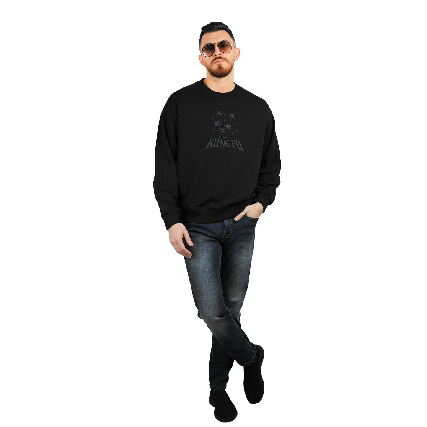 Men's Kung Fu Panda French Terry Crewneck Sweatshirt