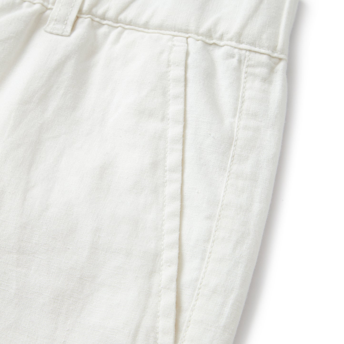Men's Linen Cotton Bermuda Shorts: Slim Fit, Elastic Waist