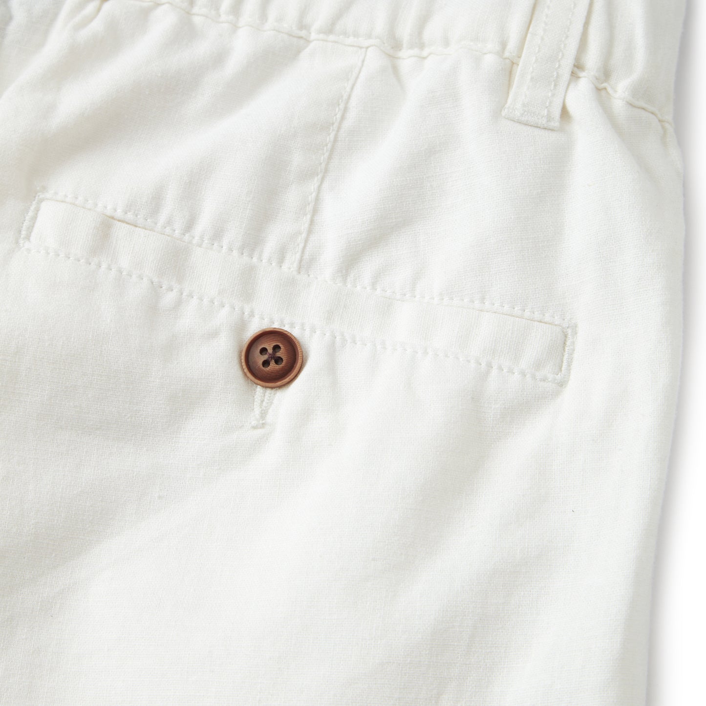 Men's Linen Cotton Bermuda Shorts: Slim Fit, Elastic Waist