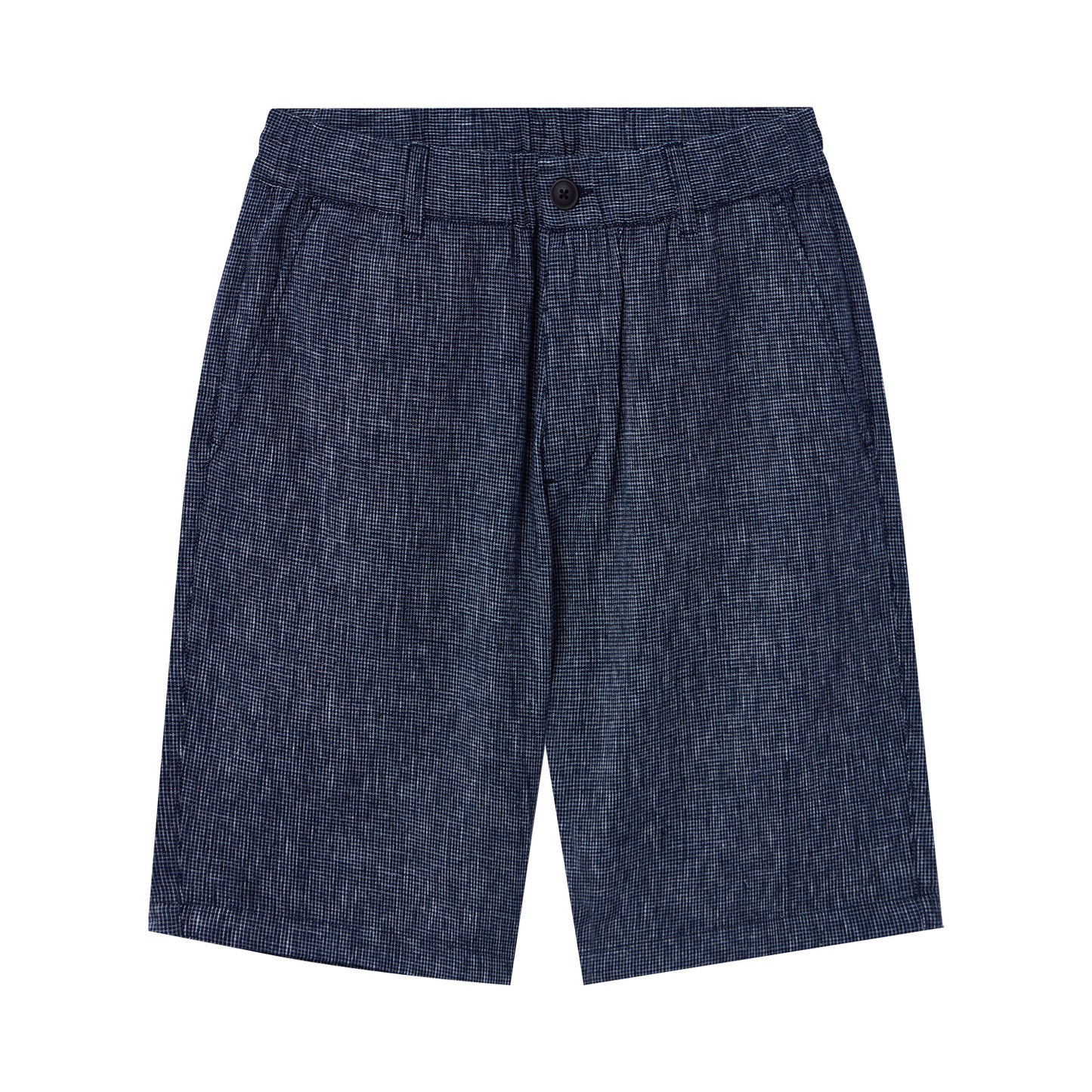 Giordano Men's Linen Cotton Bermuda Shorts: Slim Fit, Elastic Waist-Multicolor