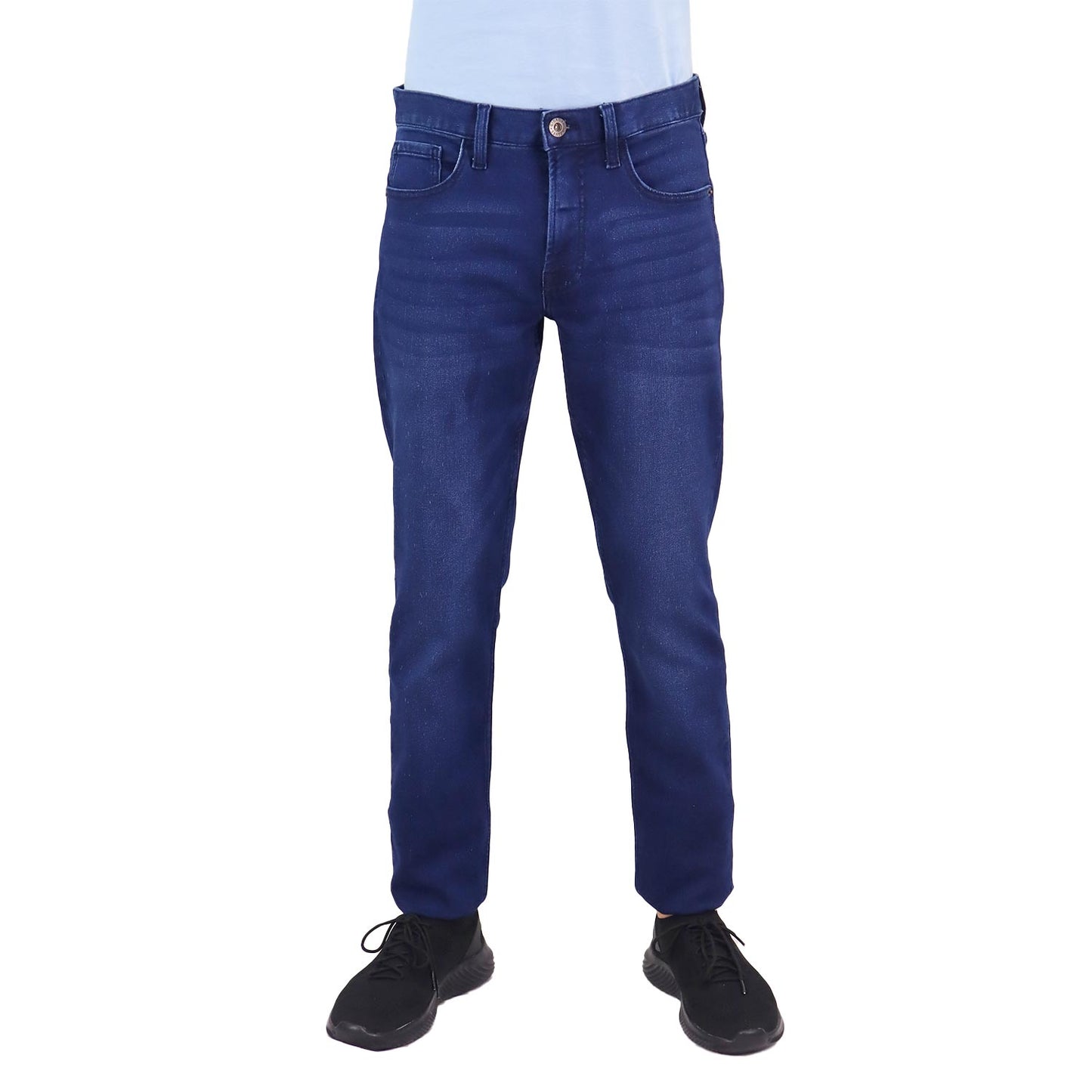 Giordano Men's Skinny Low Rise Denim Jeans-Blue