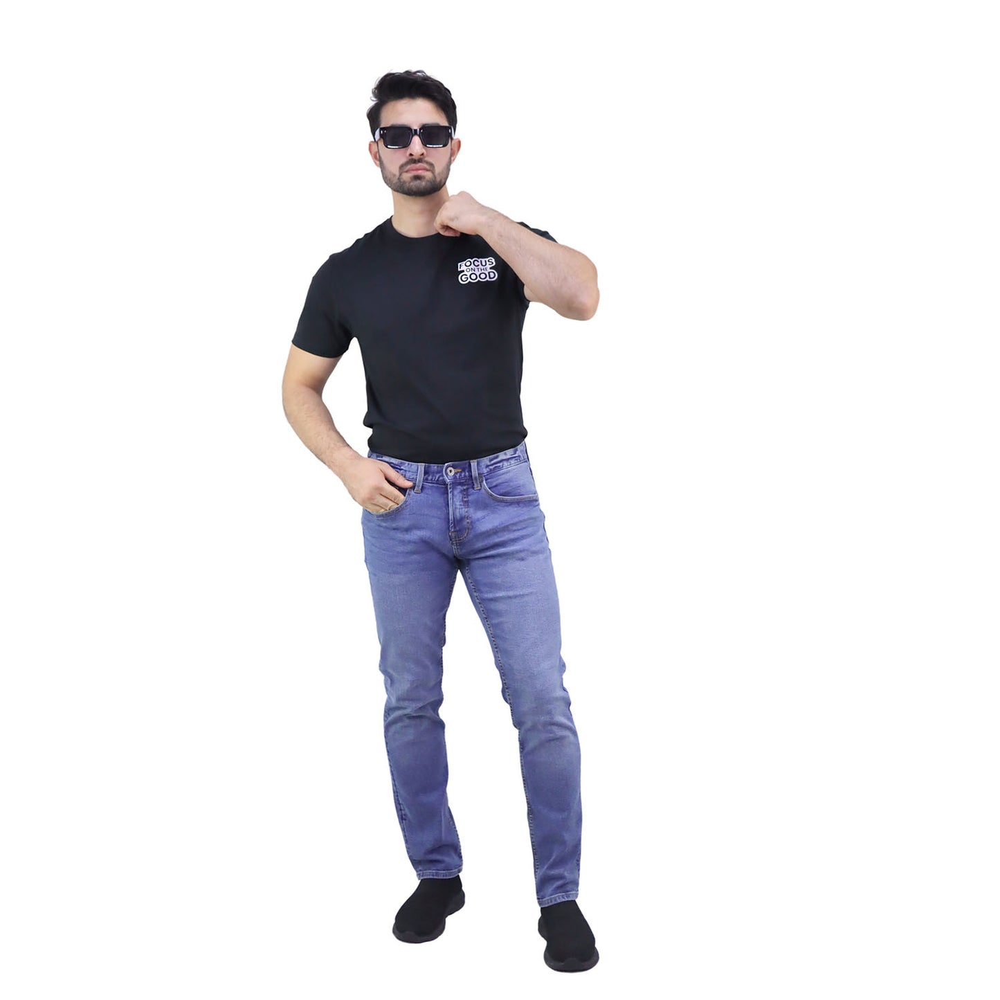 بنطلون جينز رجالي ضيق ومدبب